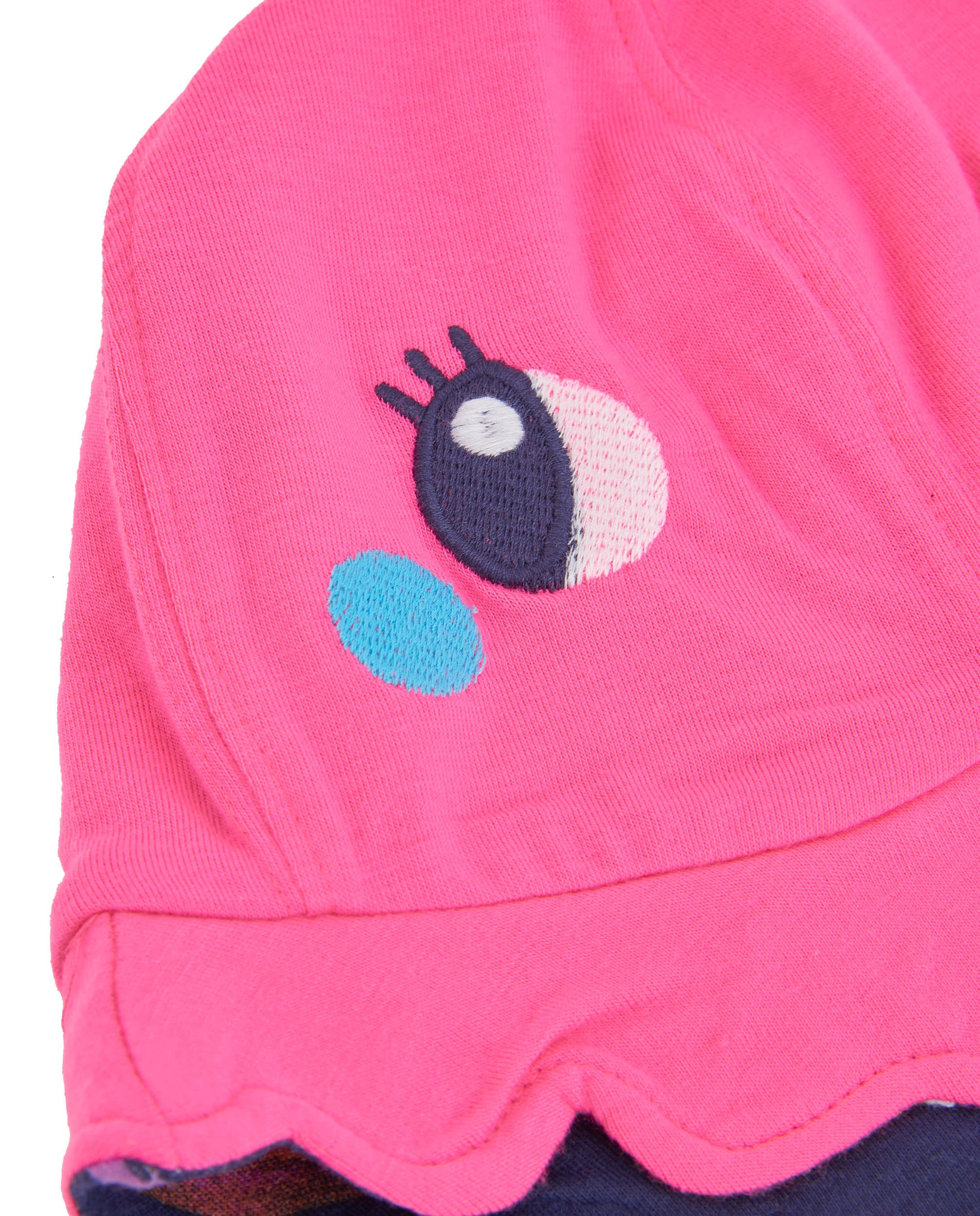 Gorro de niña de punto y diseño reversible