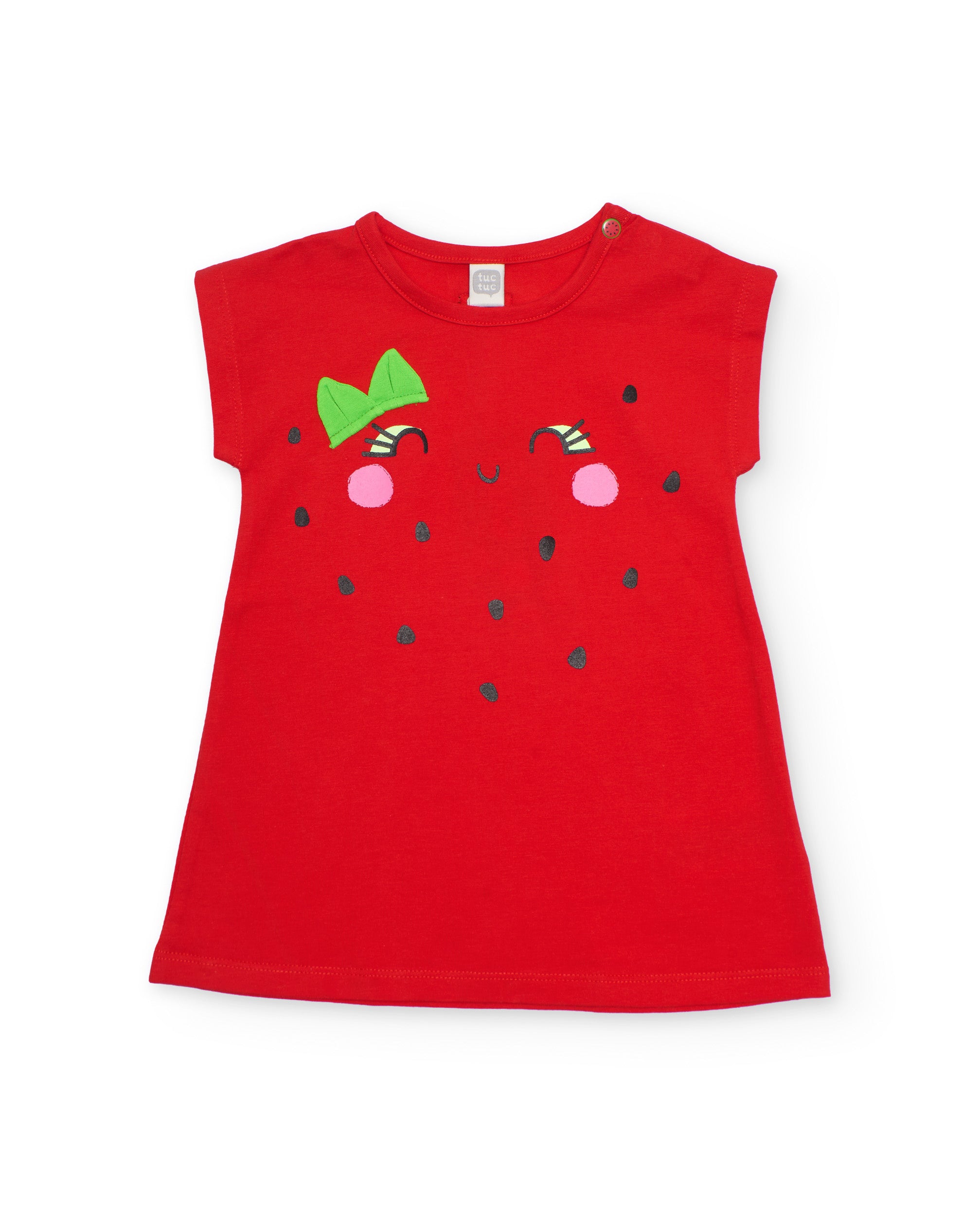 Vestido de niña de punto con detalles bordados
