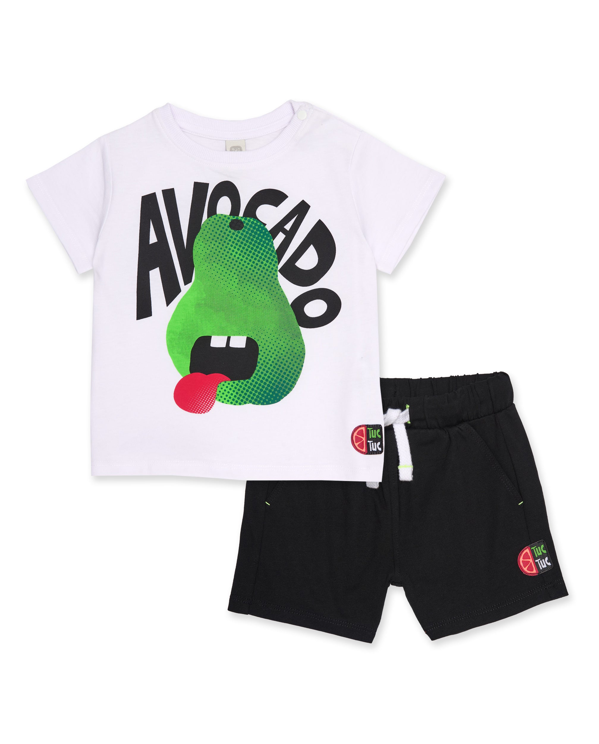 Conjunto de niño de punto con estampado frontal grande