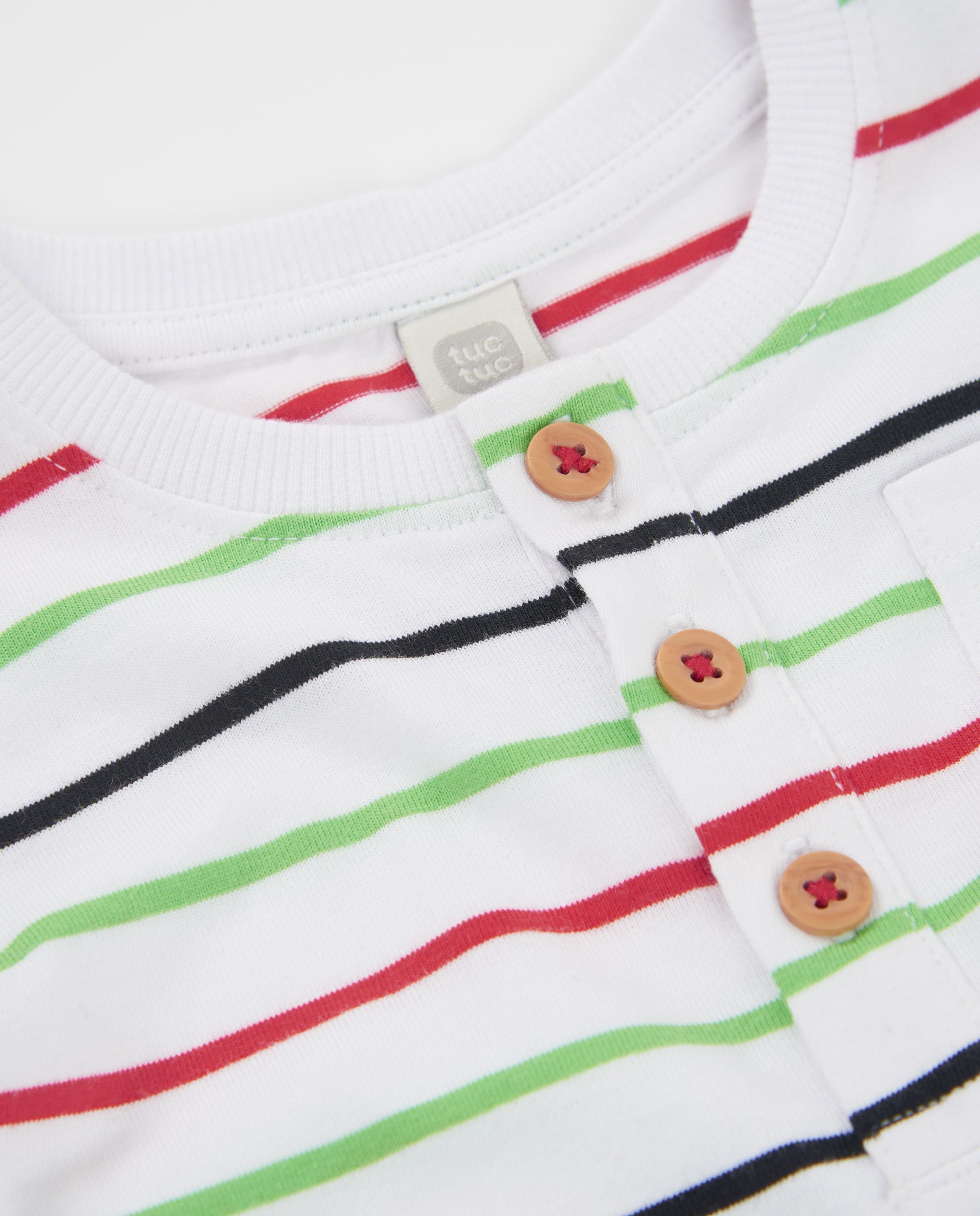Camiseta de niño de punto con disenyo de rayas