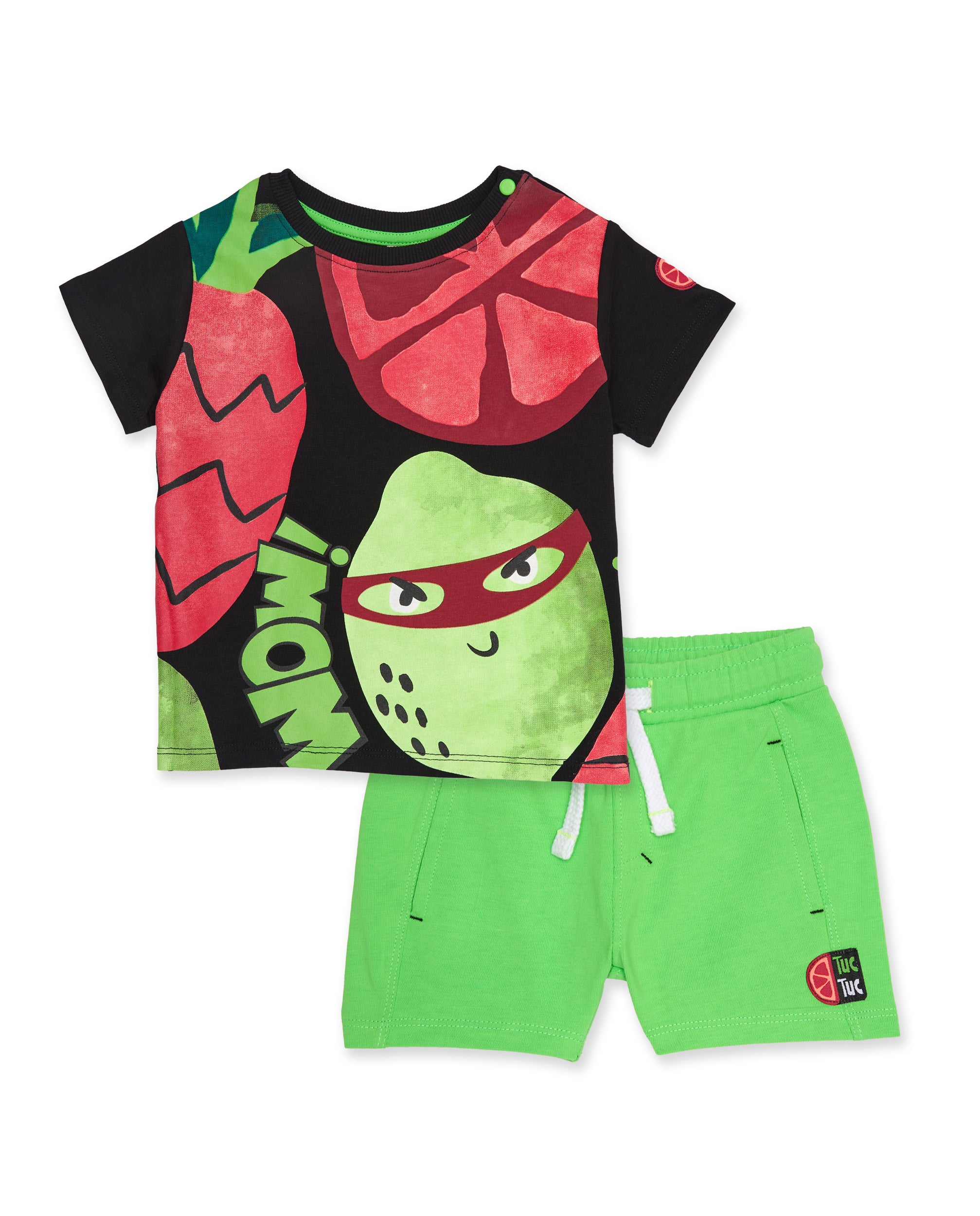 Conjunto de niño de punto con gráfico frontal