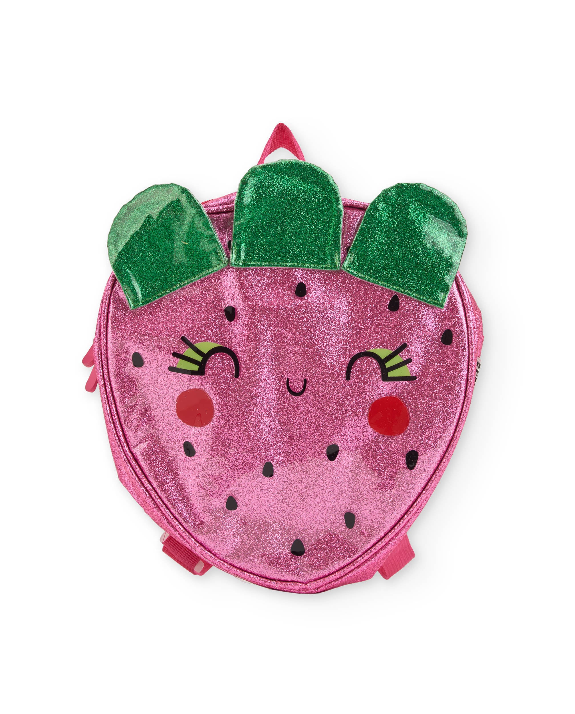 Mochila de niña de plana con acabado brillante
