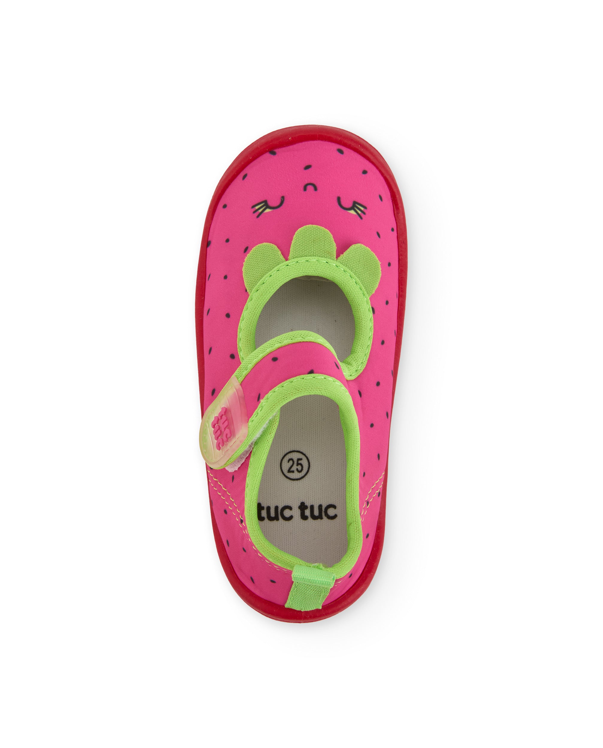 Zapatos acuáticos de niña de punto con cierre velcro
