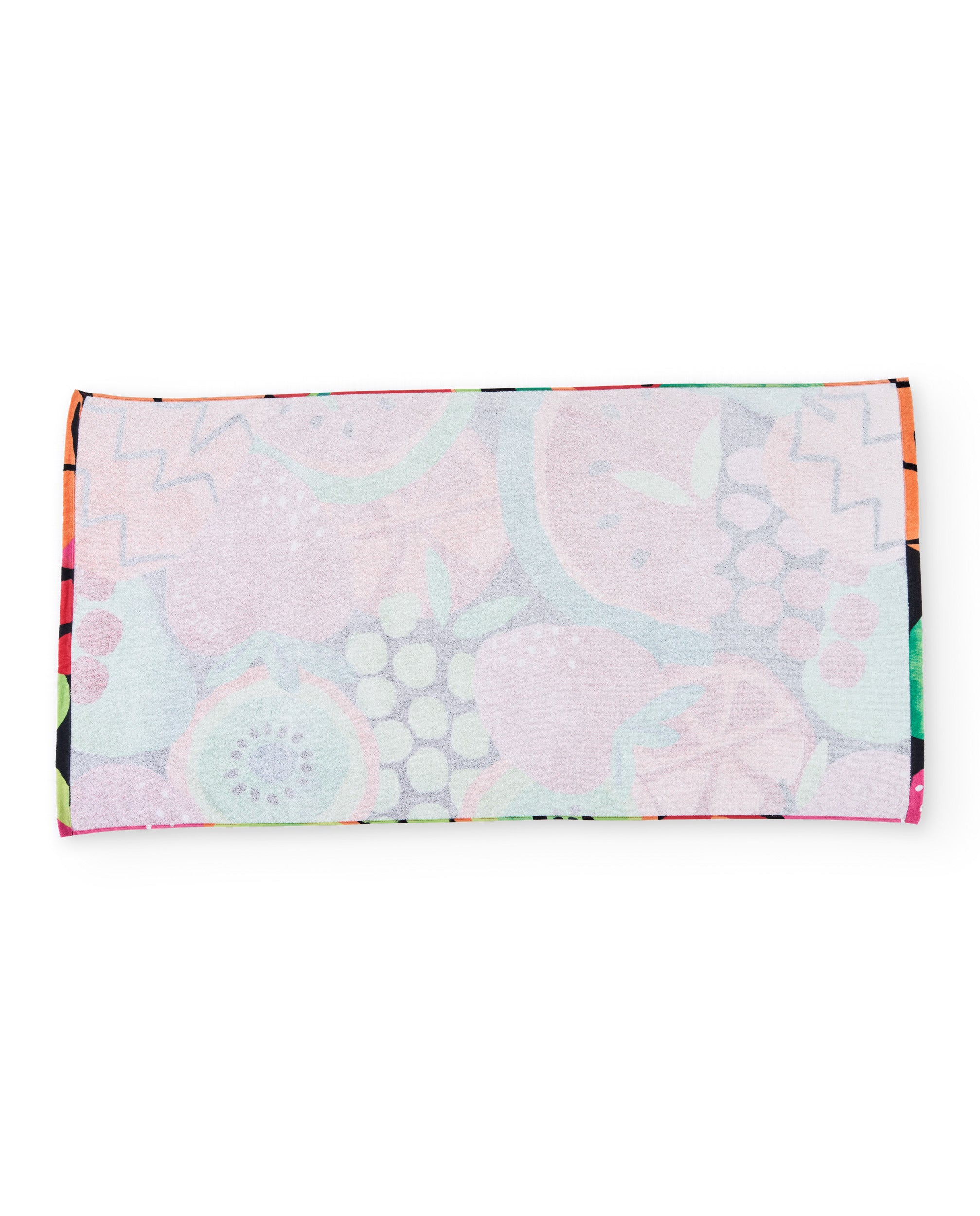 Toalla de niña de punto con estampado de frutas