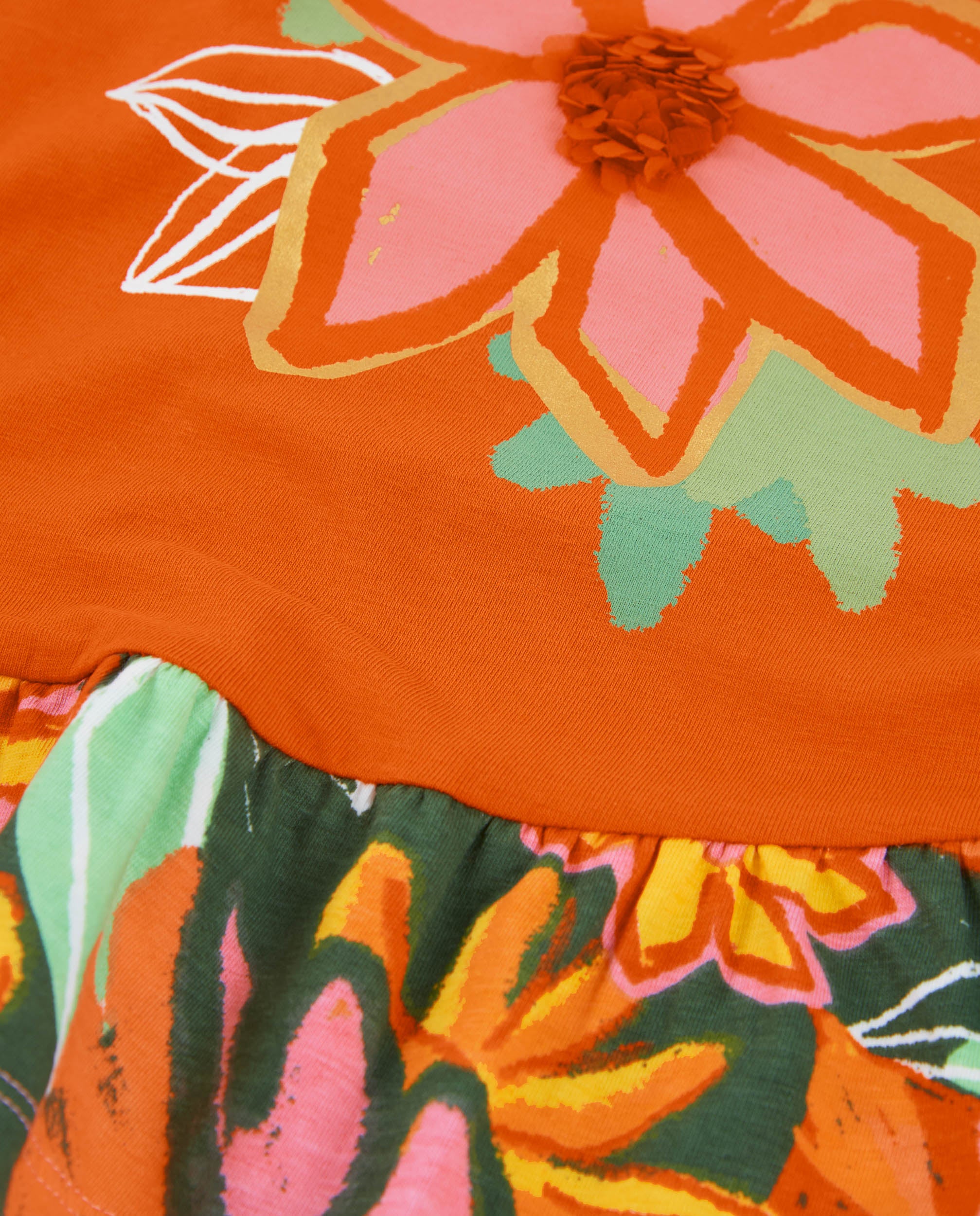 Vestido de niña de punto y detalle texturizado
