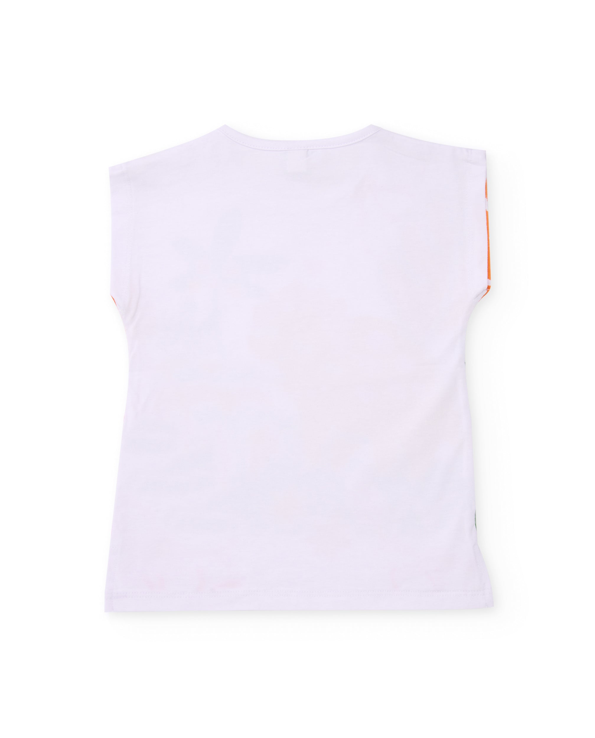 Conjunto de niña de punto y estampado colorido