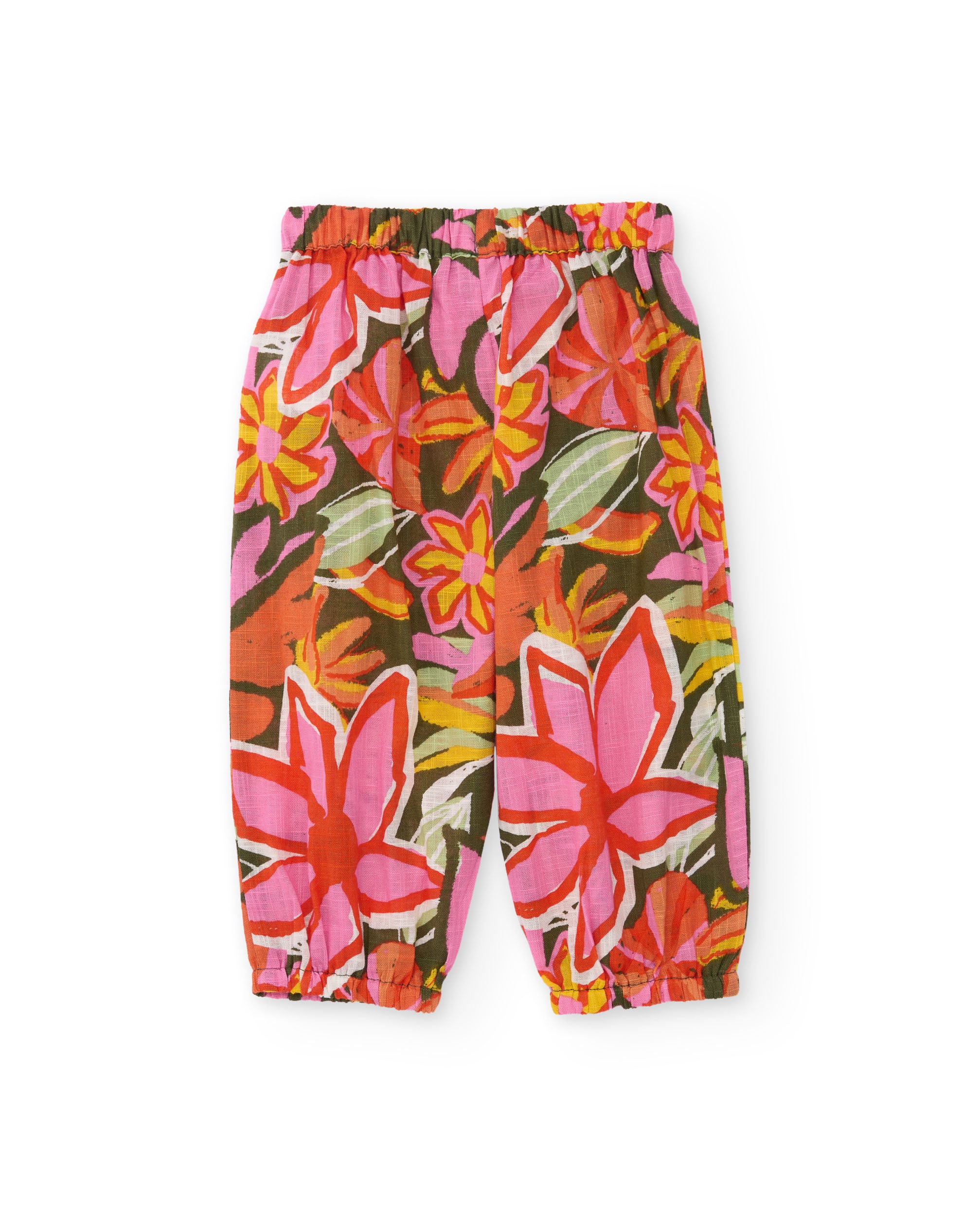 Pantalones de niña de plana y tejido ligero