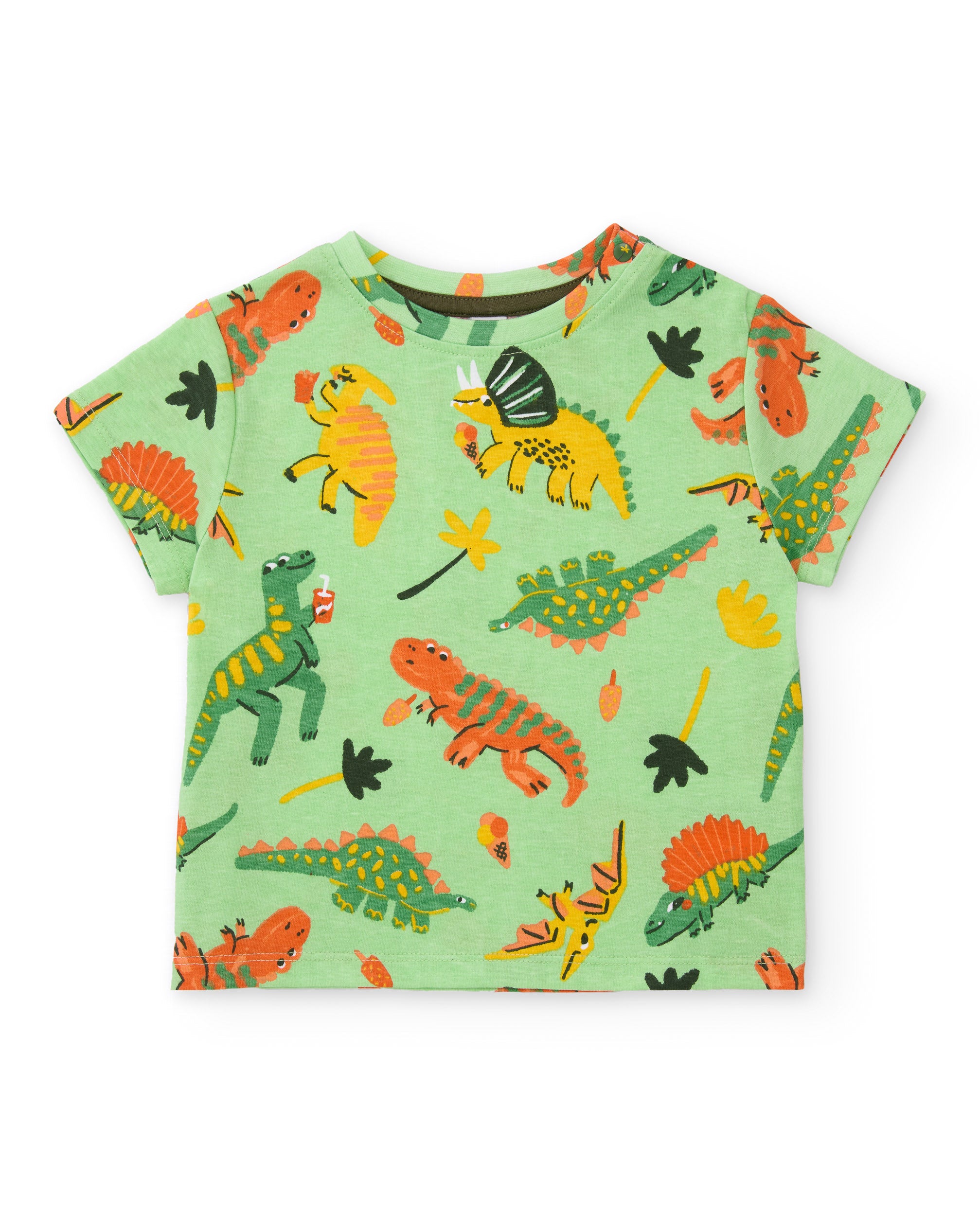 Camiseta de niño de punto con gráficos de dinosaurios