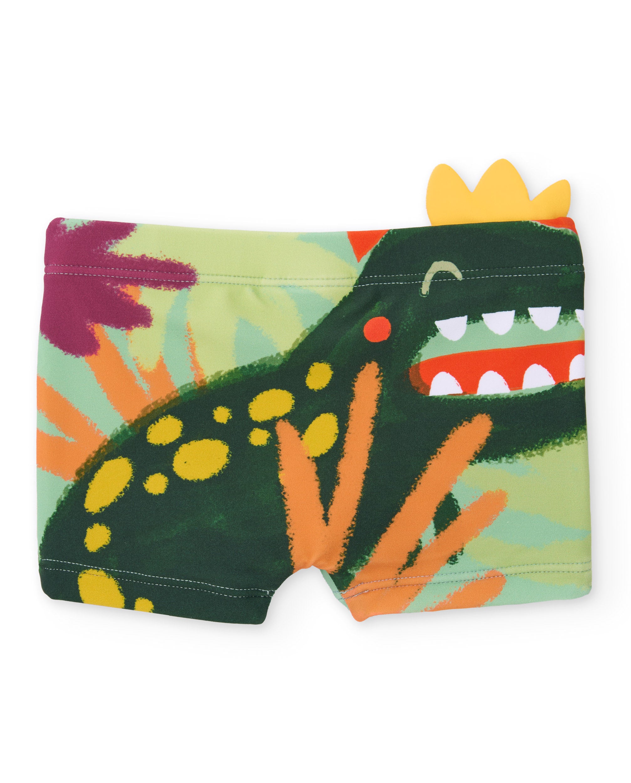 Bañador de niño de punto con detalles en relieve