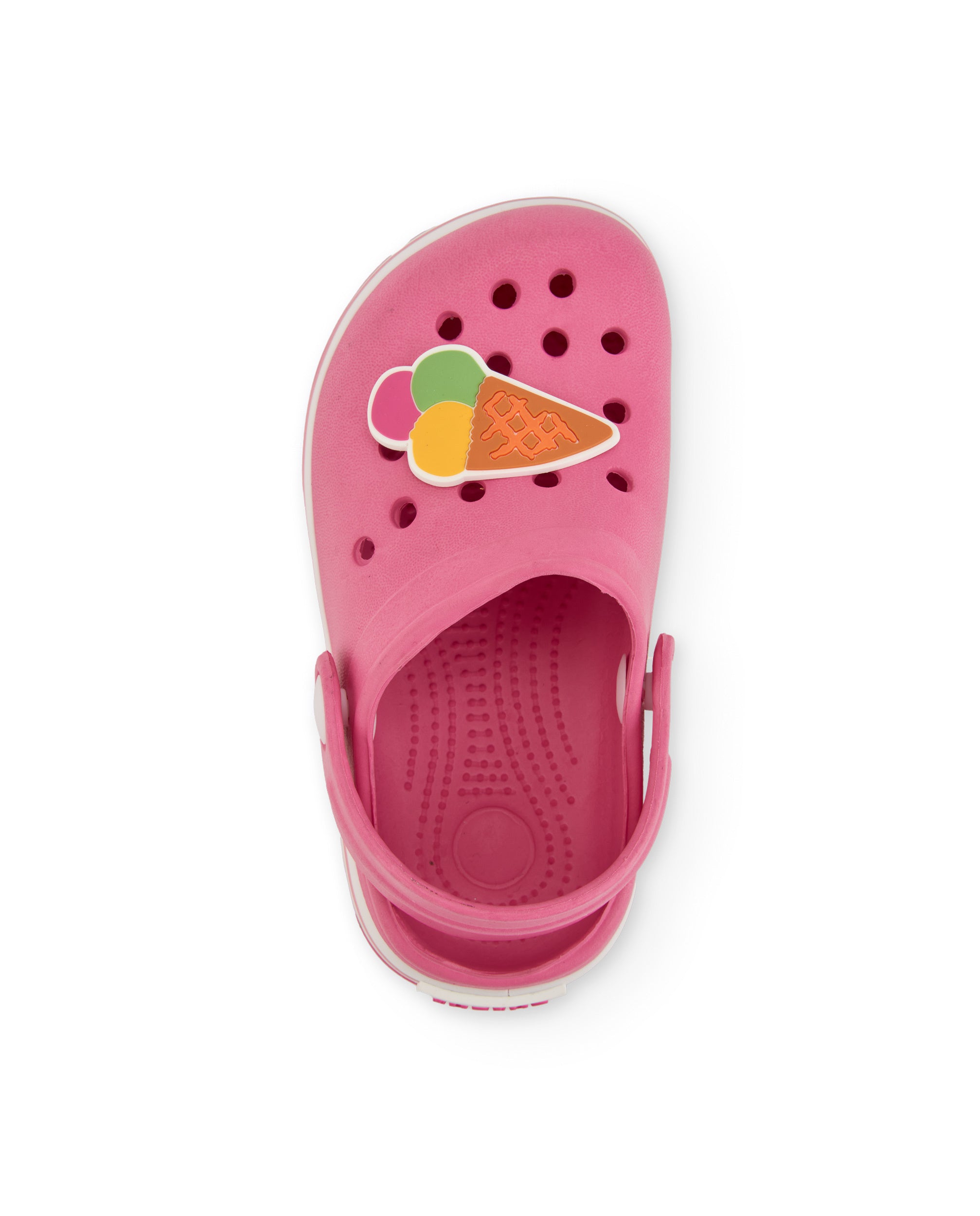 Zuecos de niña de plana con adorno de helado
