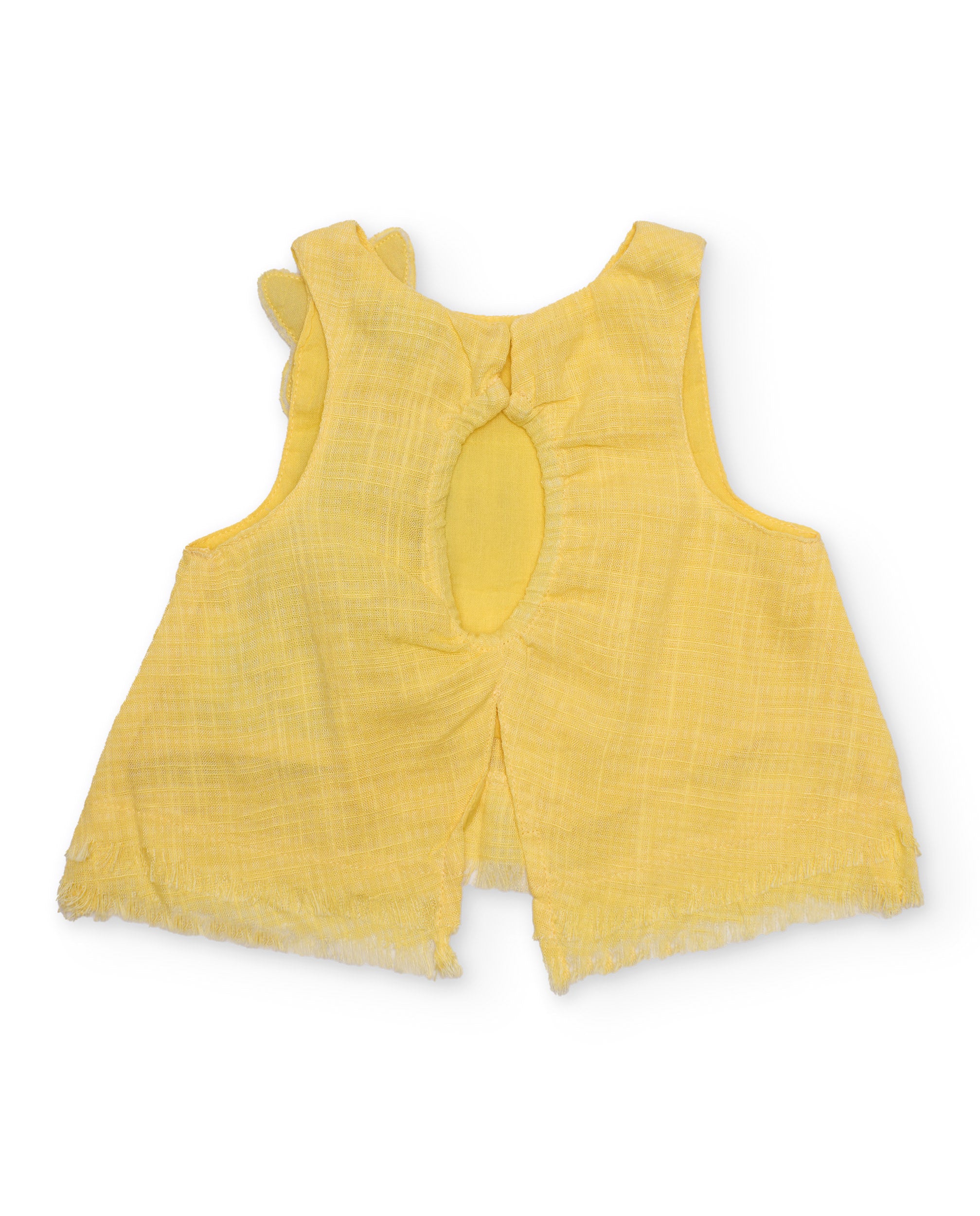 Blusa de niña de plana con aplicaciones florales