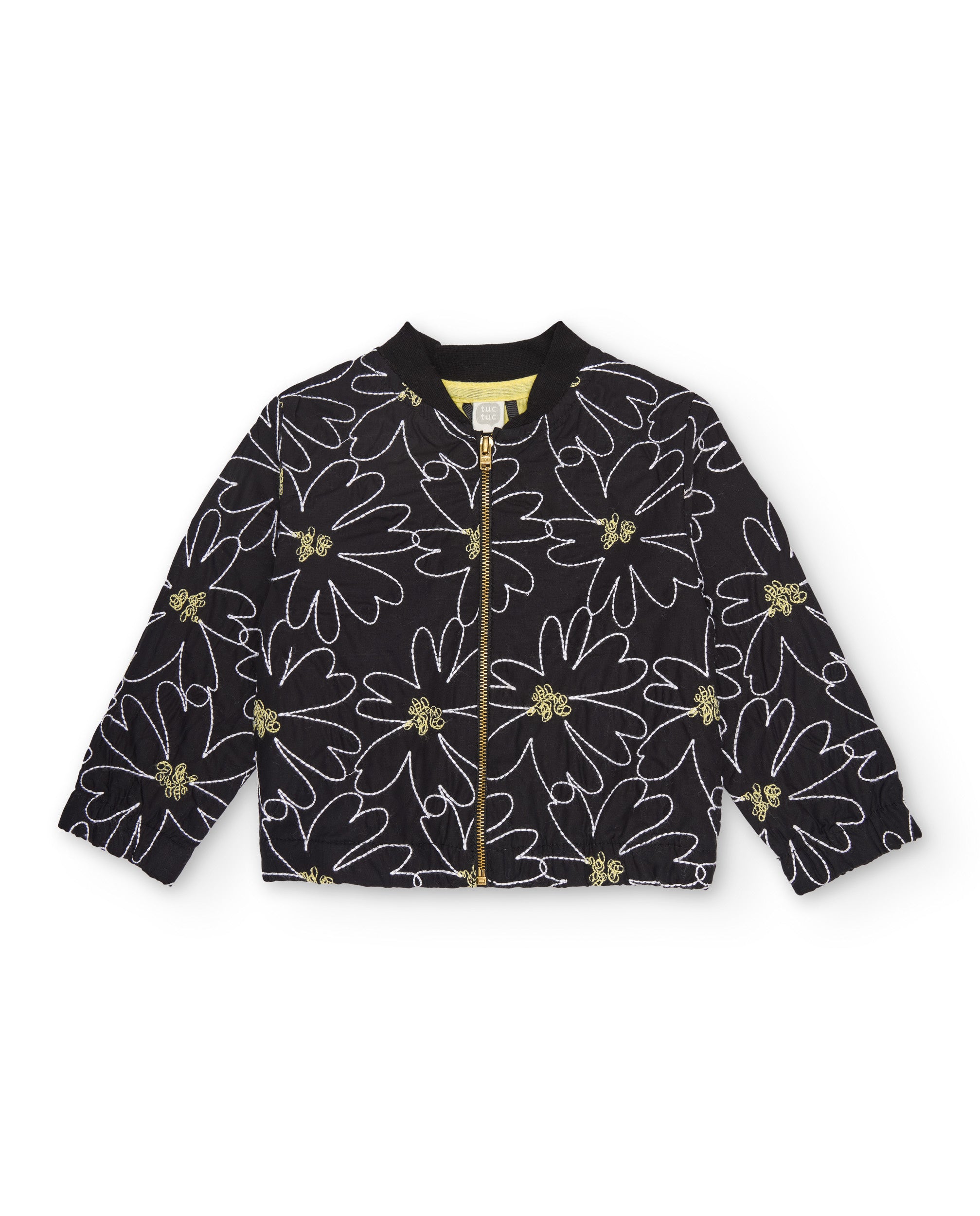 Chaqueta de niña de plana con estampado floral