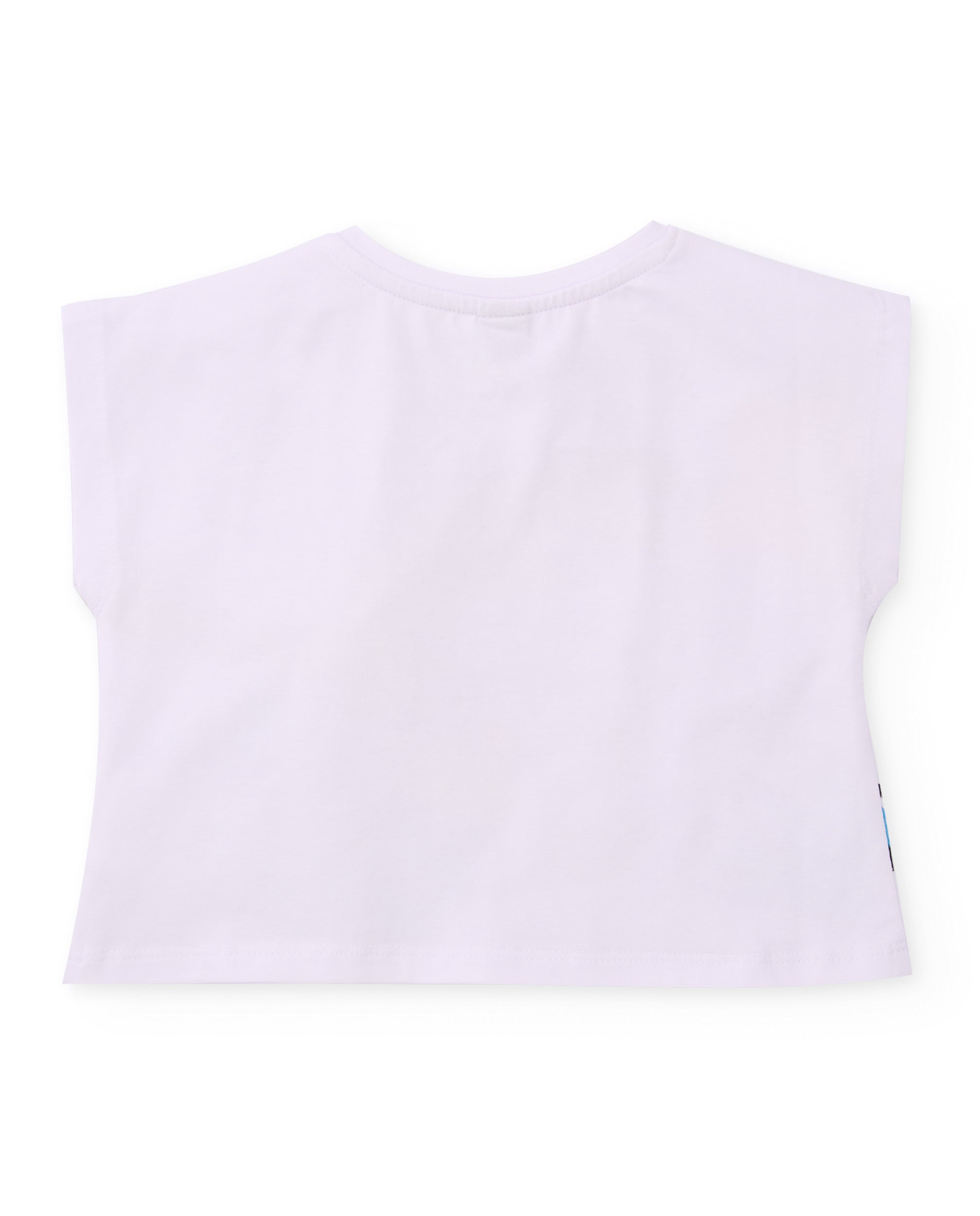 Camiseta de niña de punto con detalle en relieve