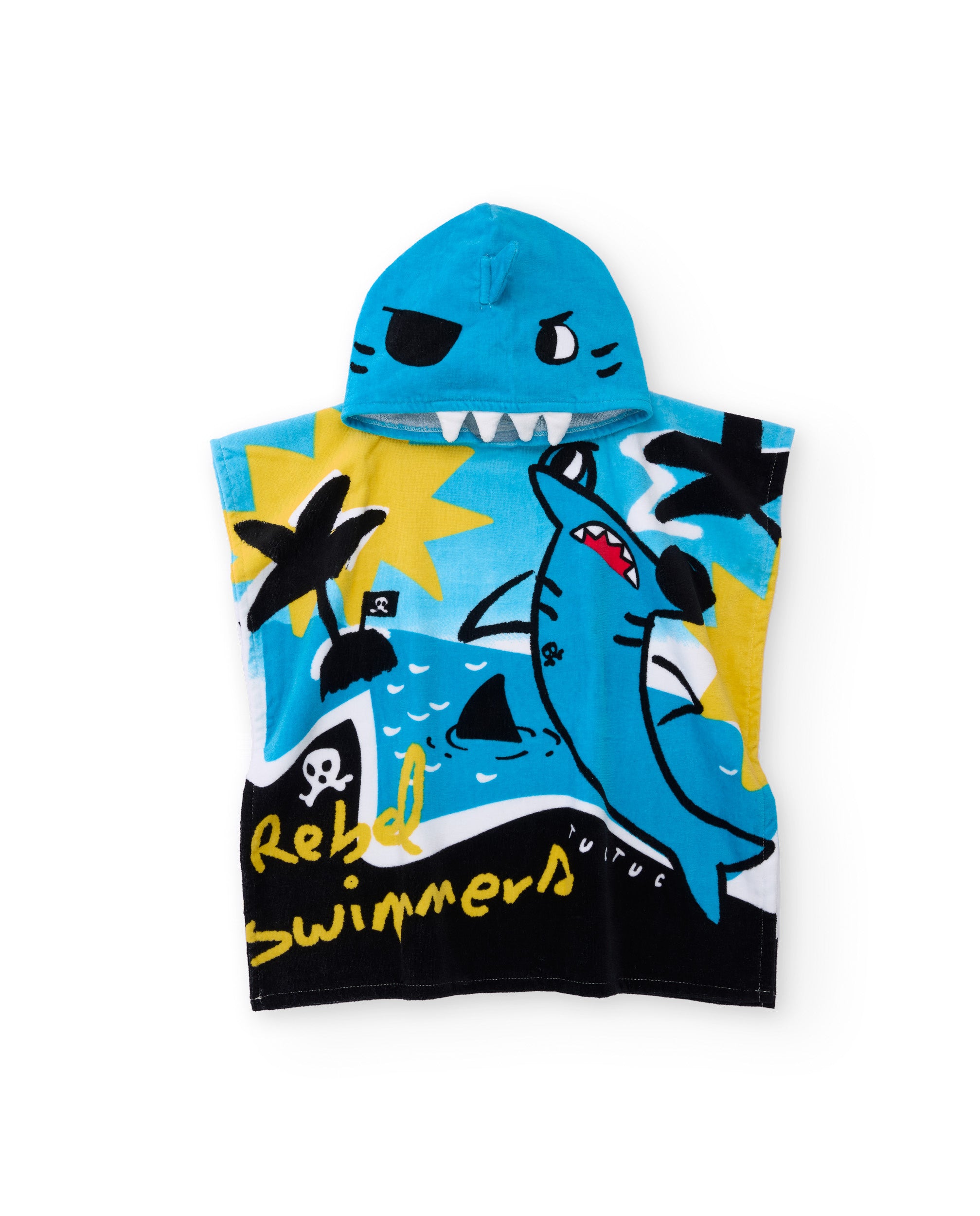 Toalla poncho de niño de punto con capucha