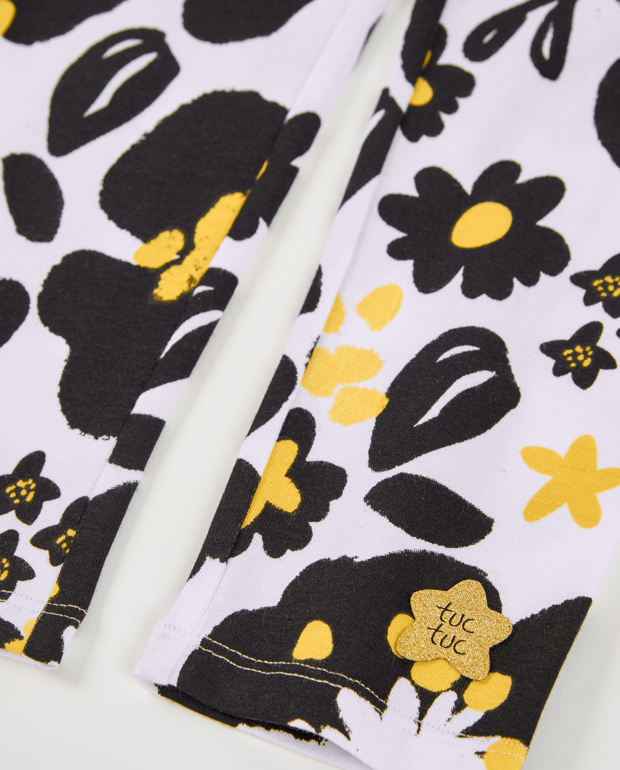 Leggings de niña de punto con estampado integral