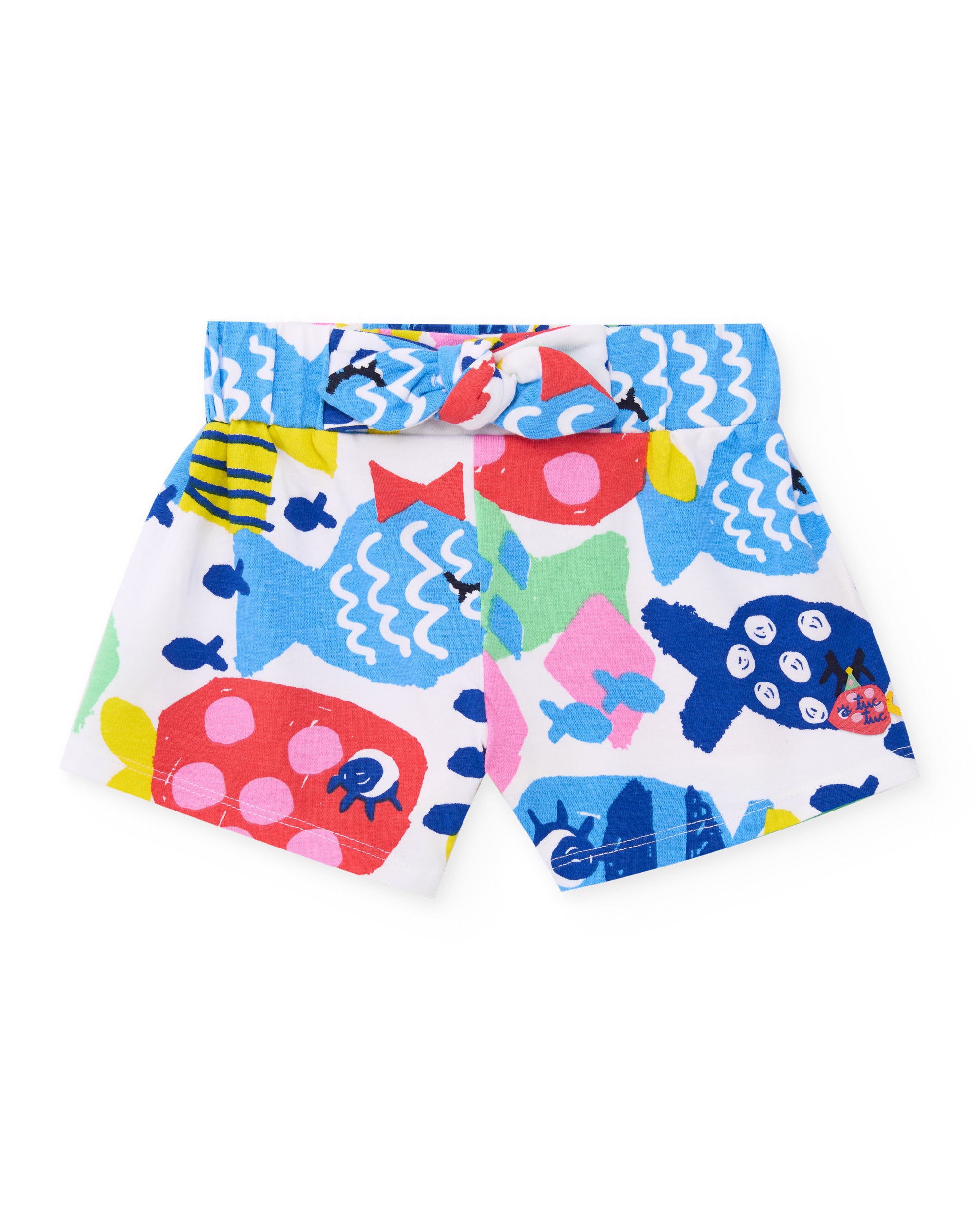Conjunto de niña de punto y volantes en mangas