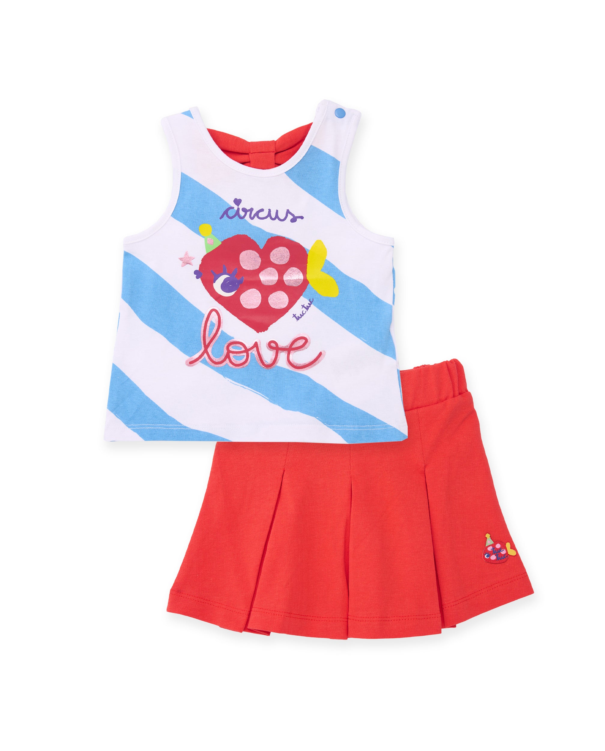 Conjunto de niña de punto con tablas frontales