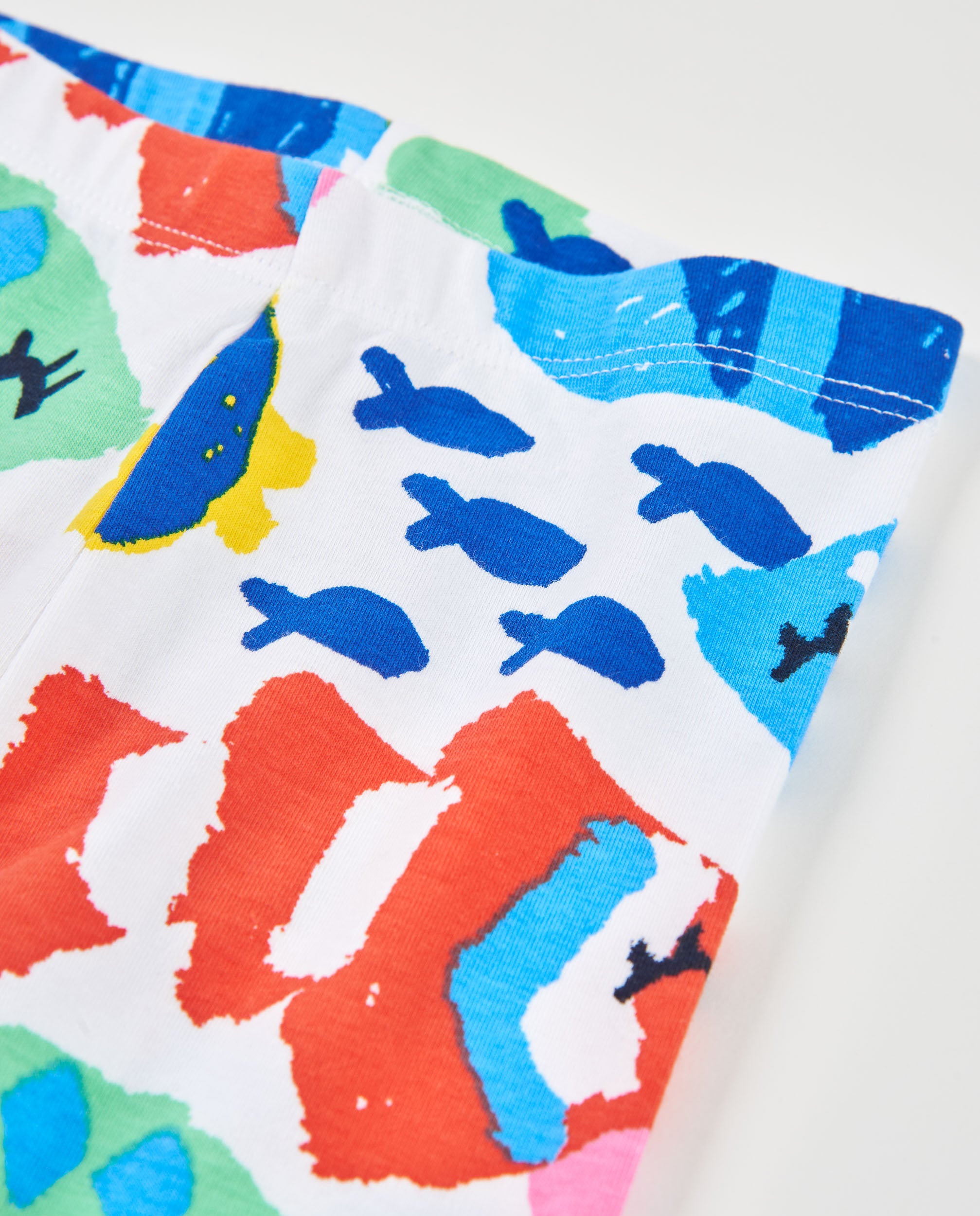 Leggings de niña de punto y estampado marino
