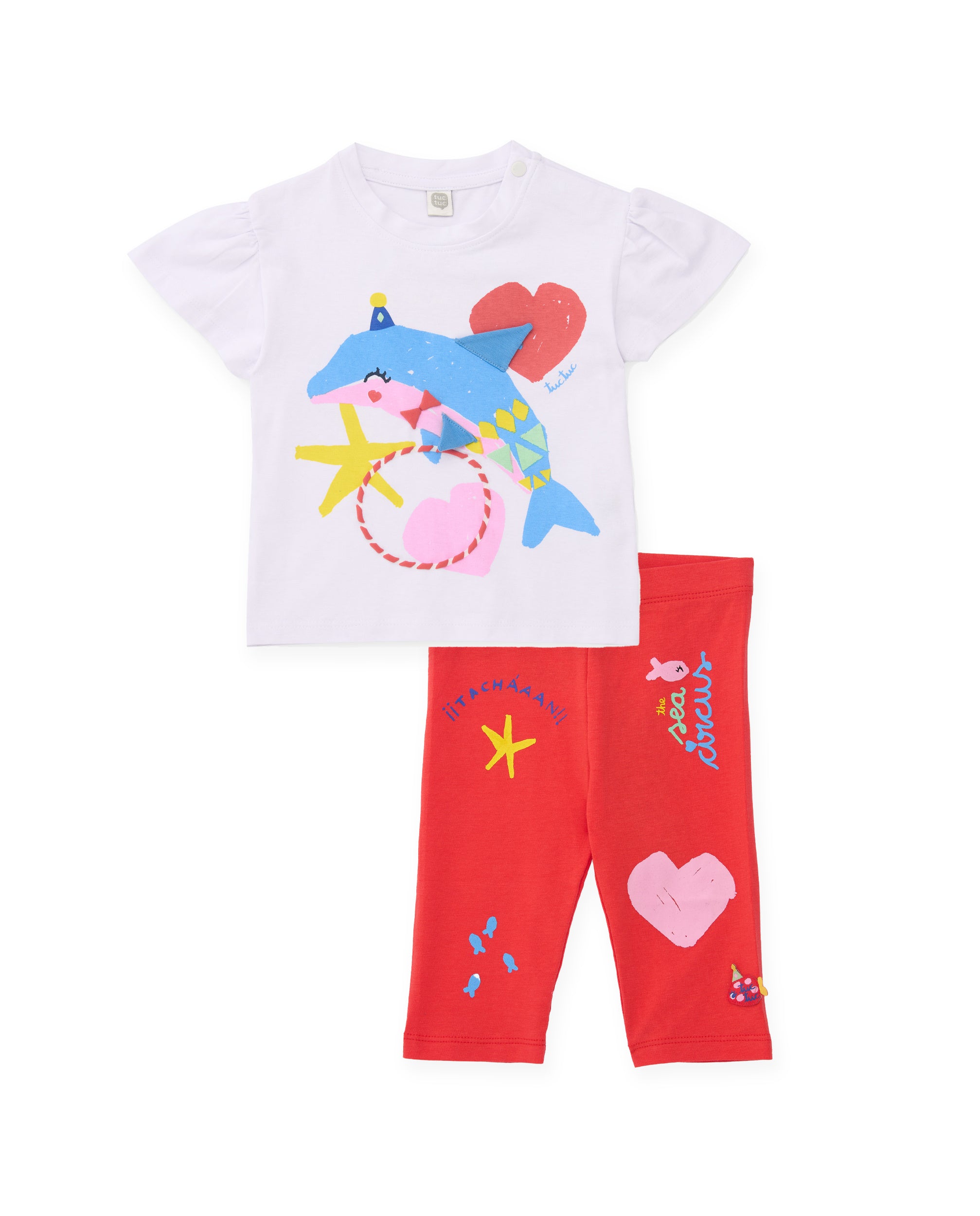 Conjunto de niña de punto y diseño delfín