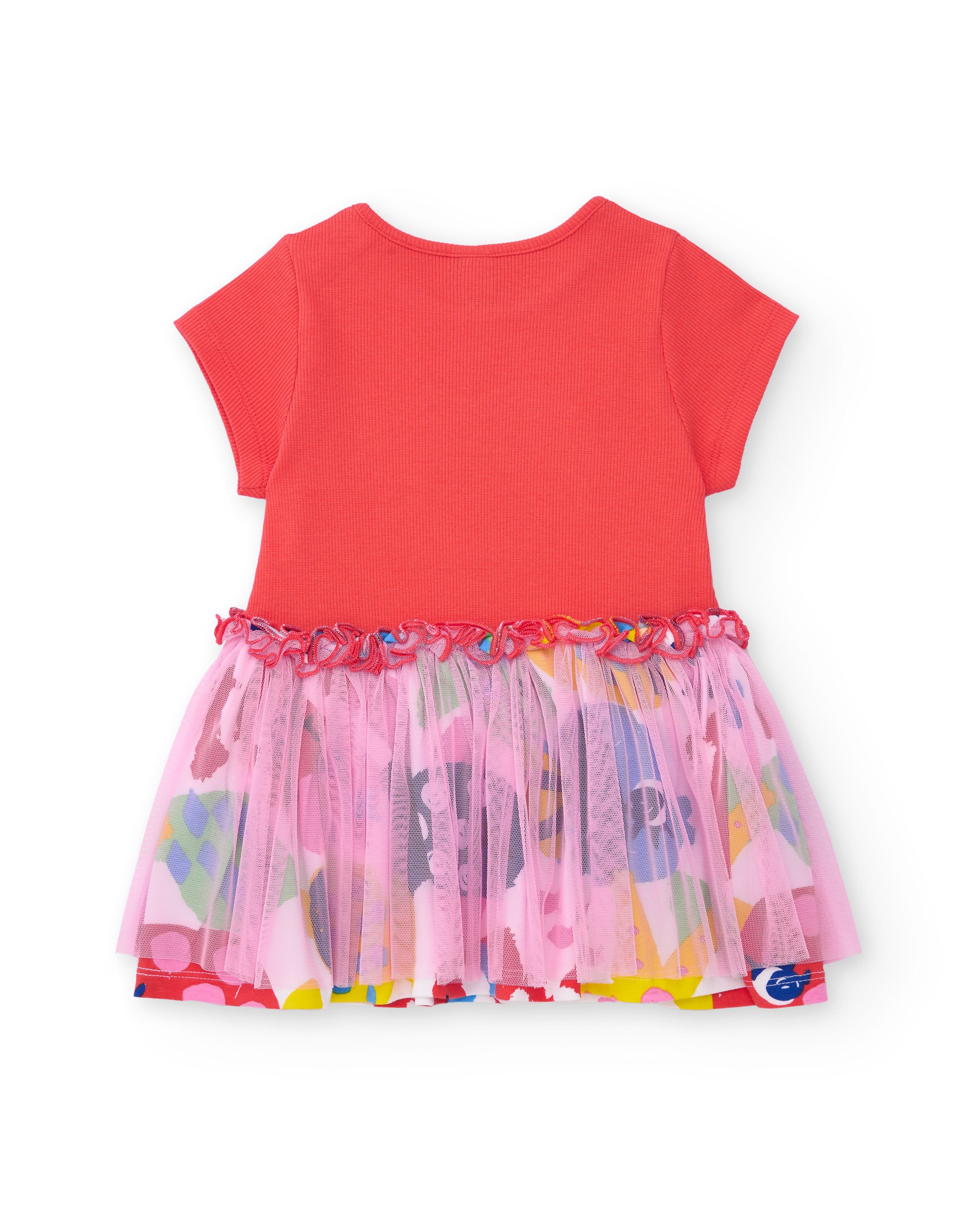 Vestido de niña de punto con corazón de lentejuelas