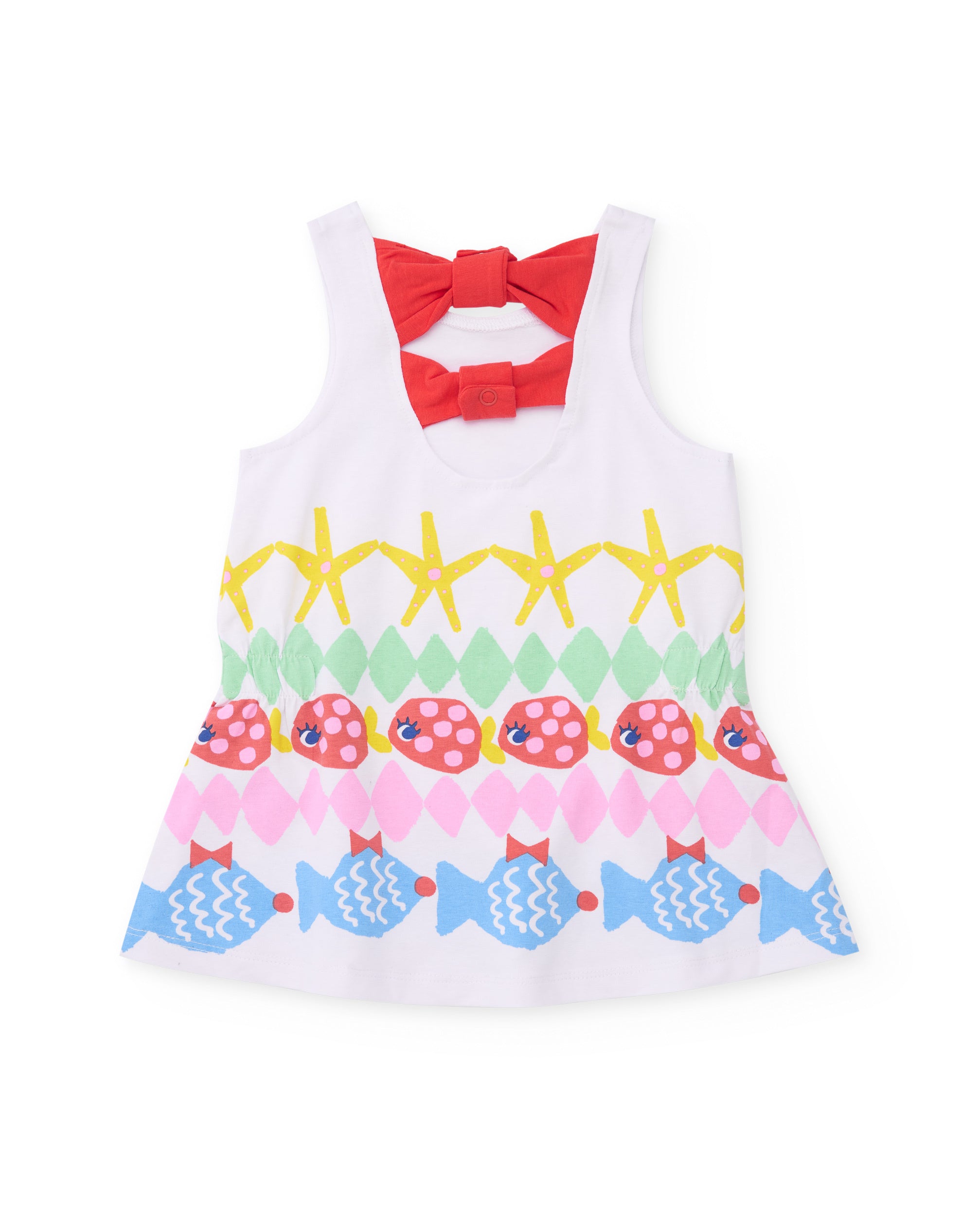 Vestido de niña de punto con lazo en la espalda
