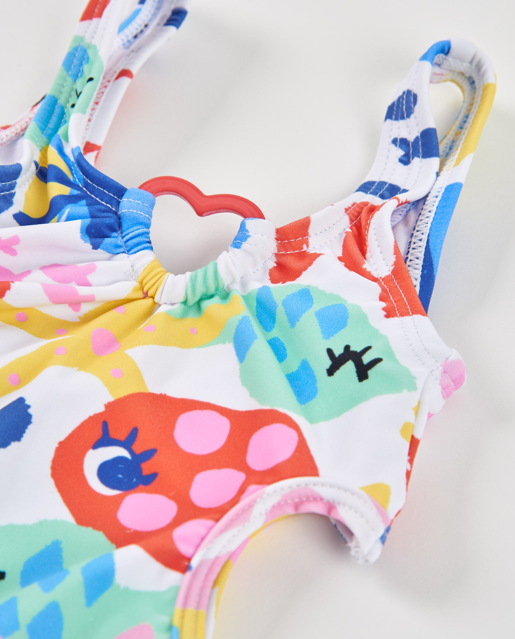 Bañador de niña de punto con aberturas laterales