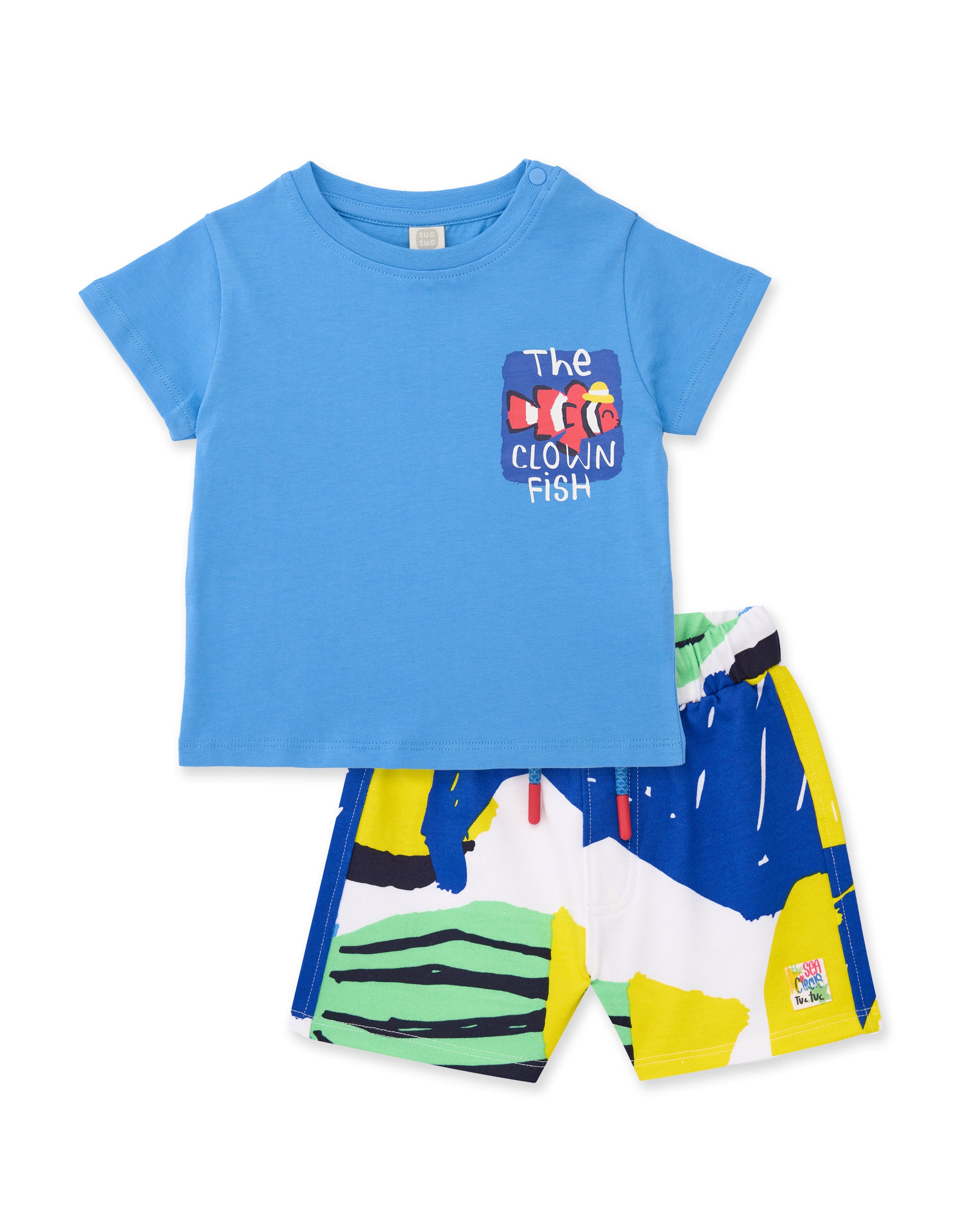 Conjunto de niño de punto y estampado artístico