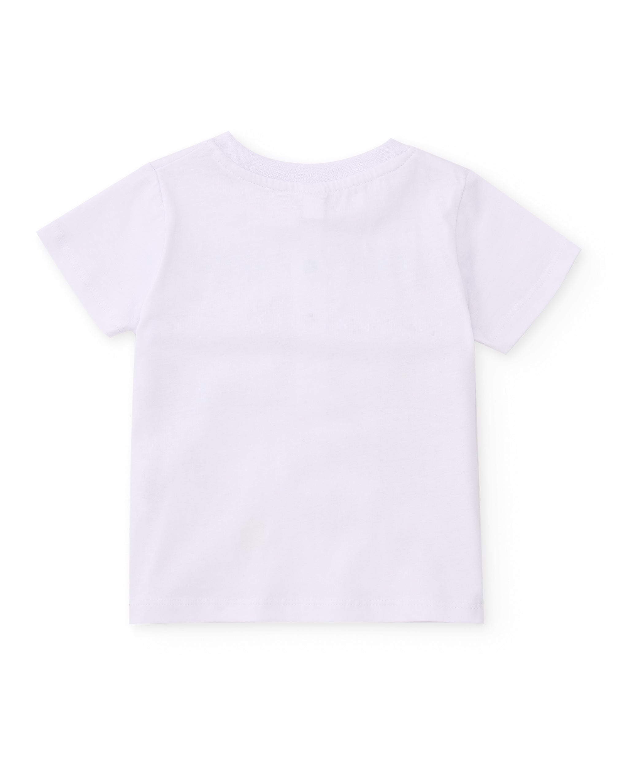 Camiseta de niño de punto y diseño a rayas