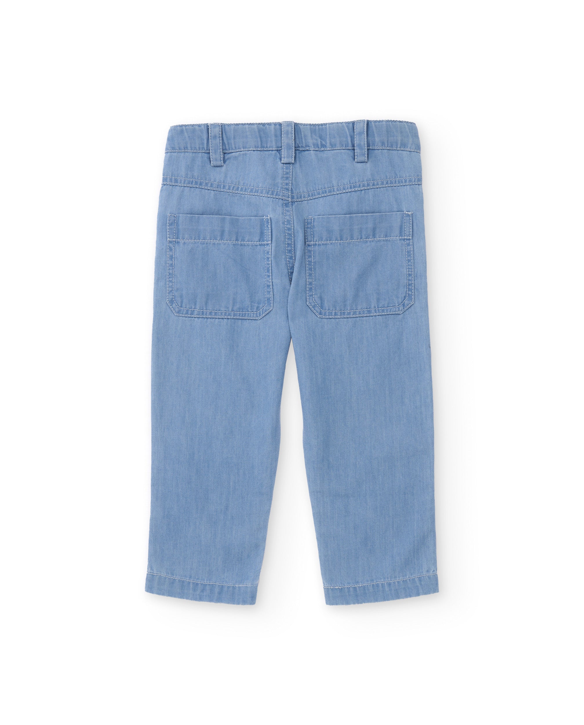 Pantalones de niño de plana y denim suave
