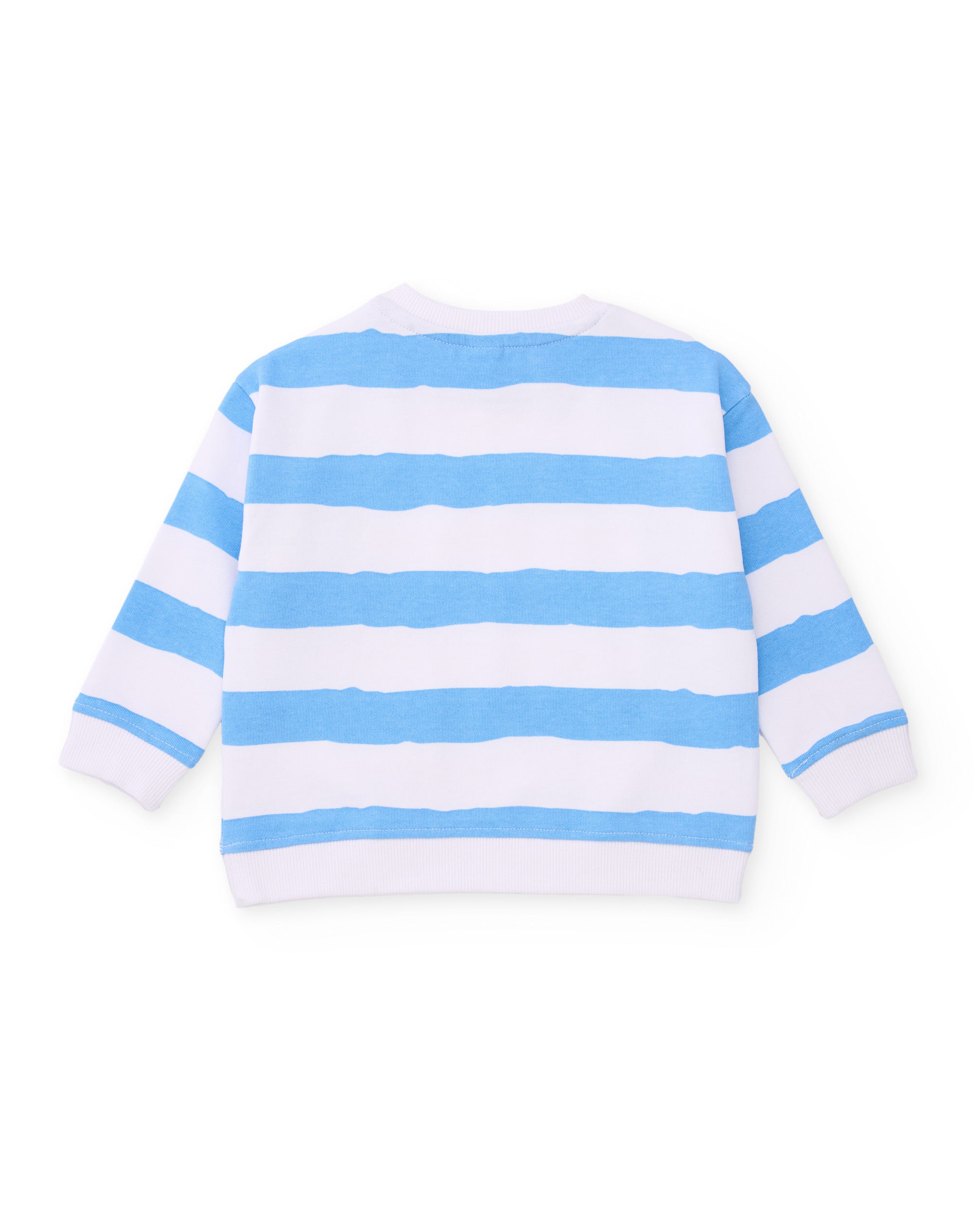 Sudadera de niño de punto y estampado a rayas