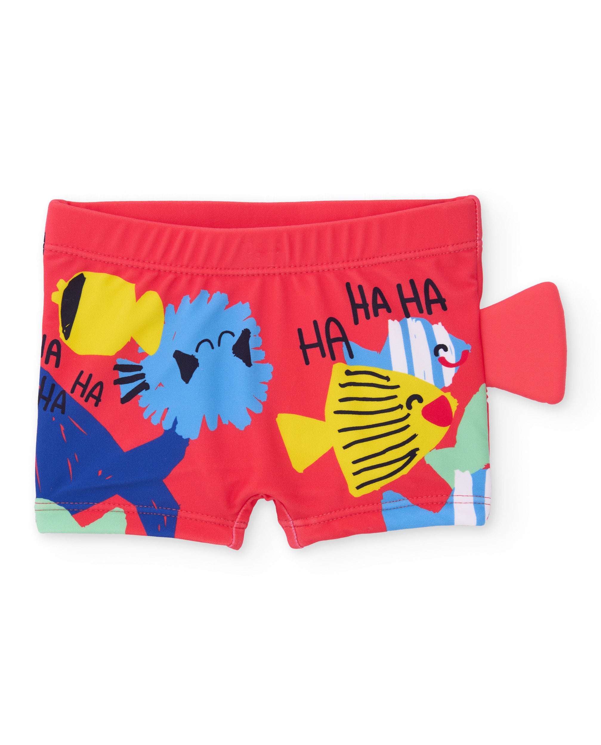 Bañador de niño de punto con aleta lateral