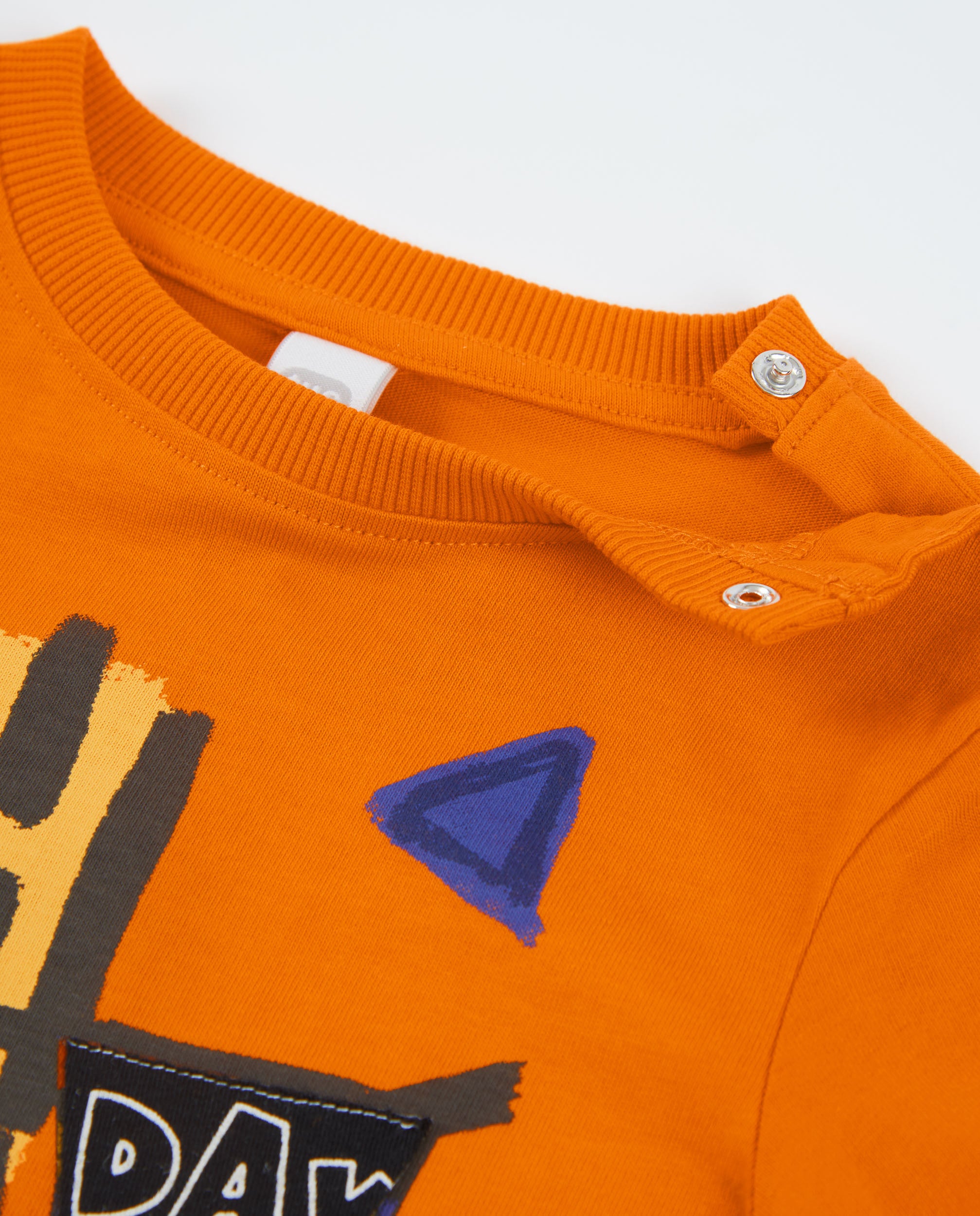 Camiseta de niño de punto y estampado frontal de tigre