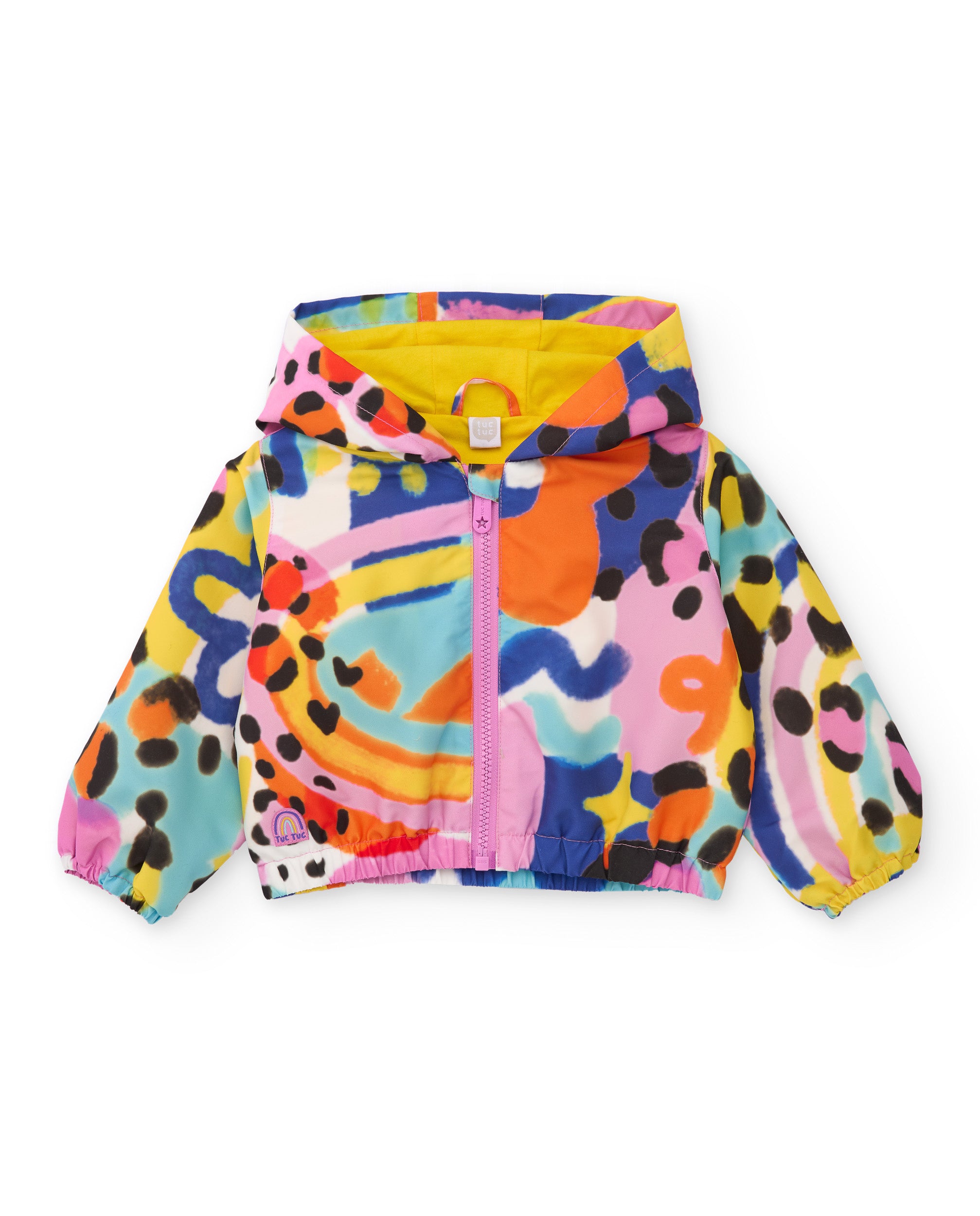 Chaqueta de niña de plana con diseño abstracto