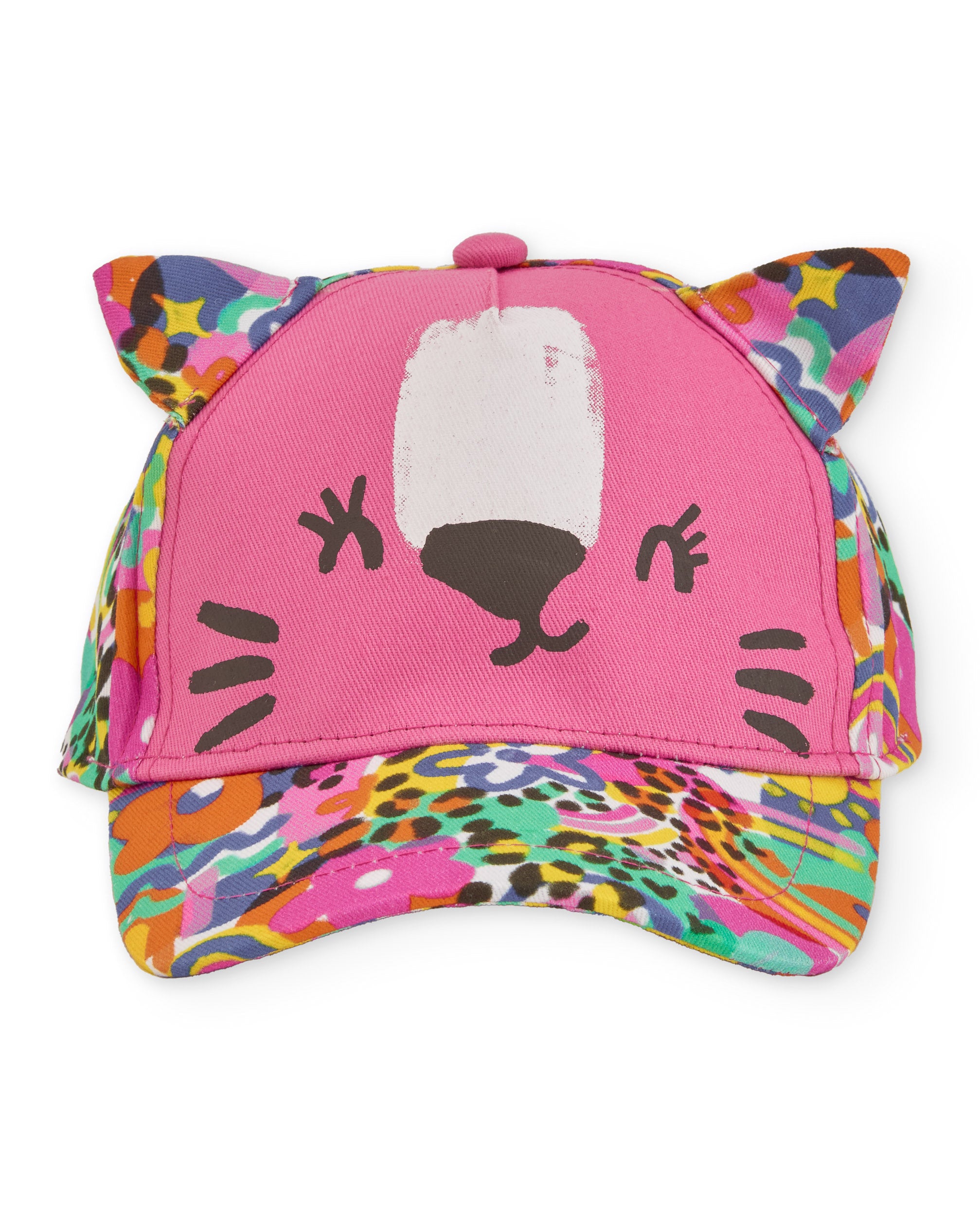 Gorra de niña de plana y orejitas de tela