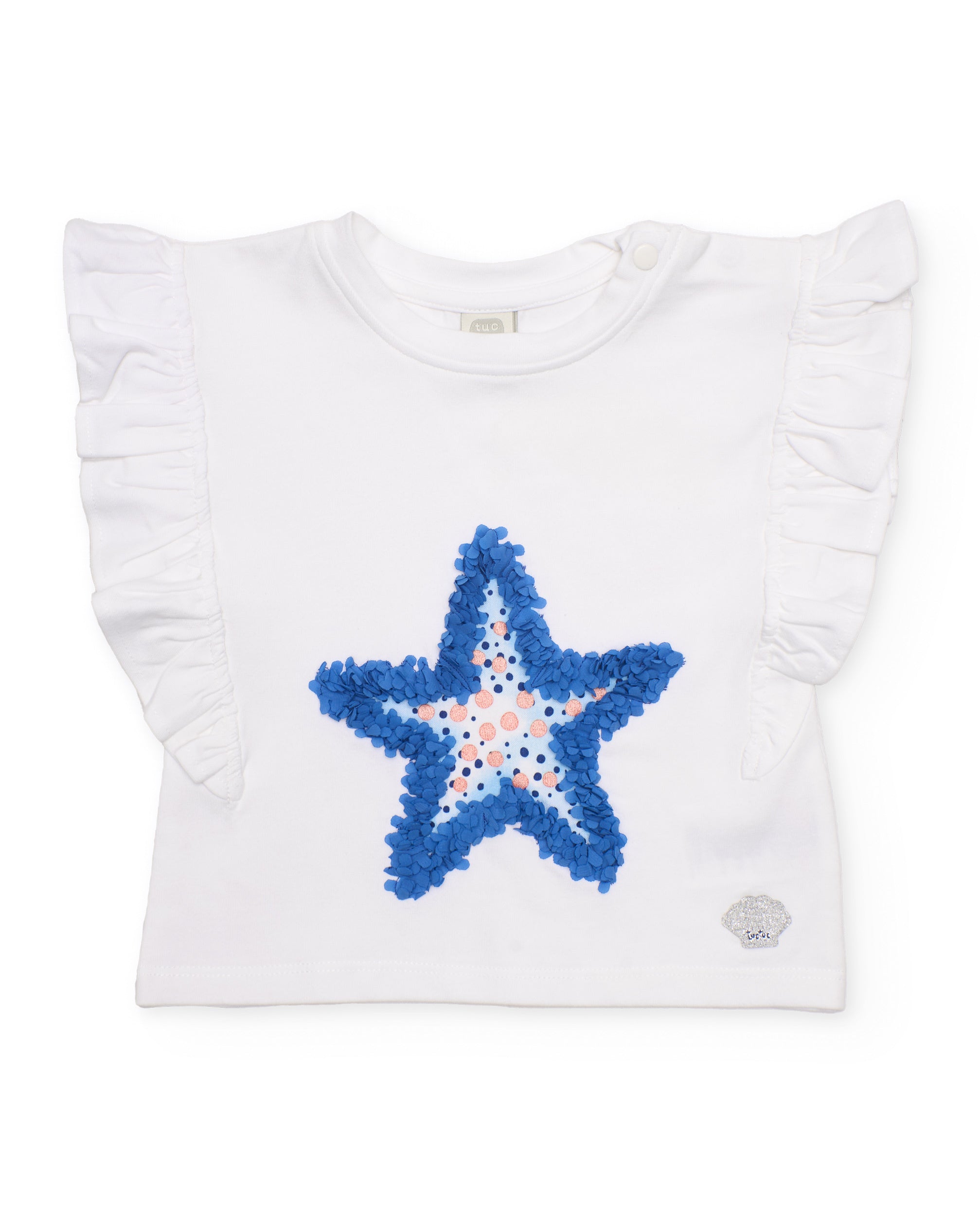 Camiseta de niña de punto y estrella con textura