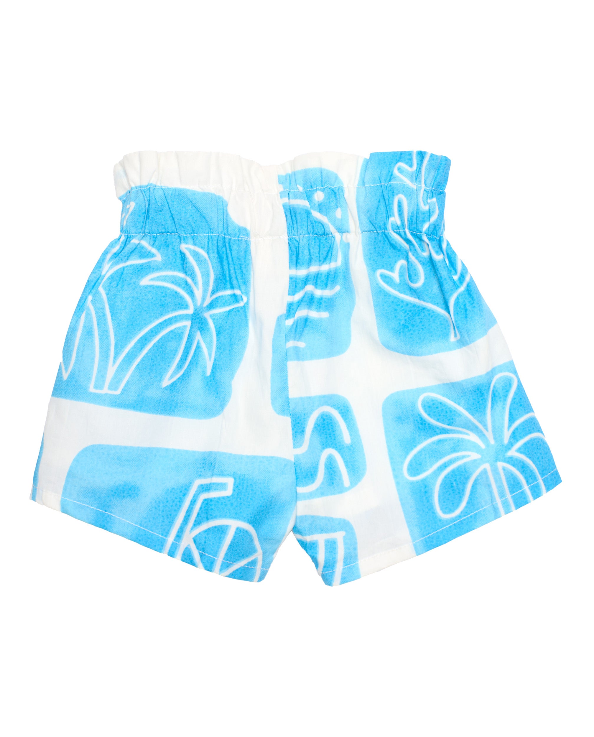 Short de niña de plana con cintura fruncida
