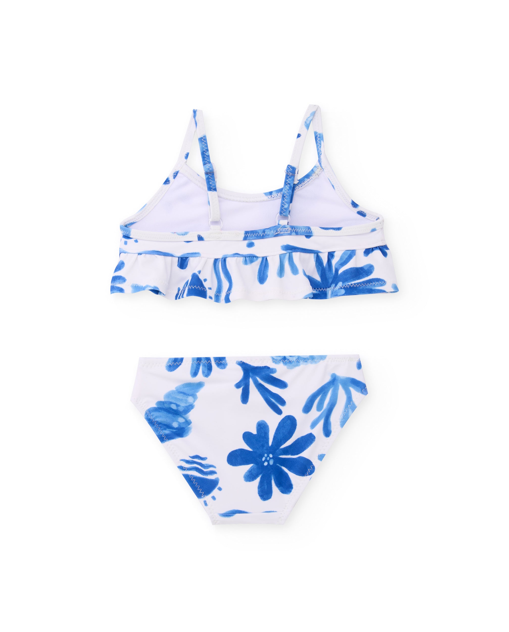 Bikini de niña de punto y tirantes ajustables