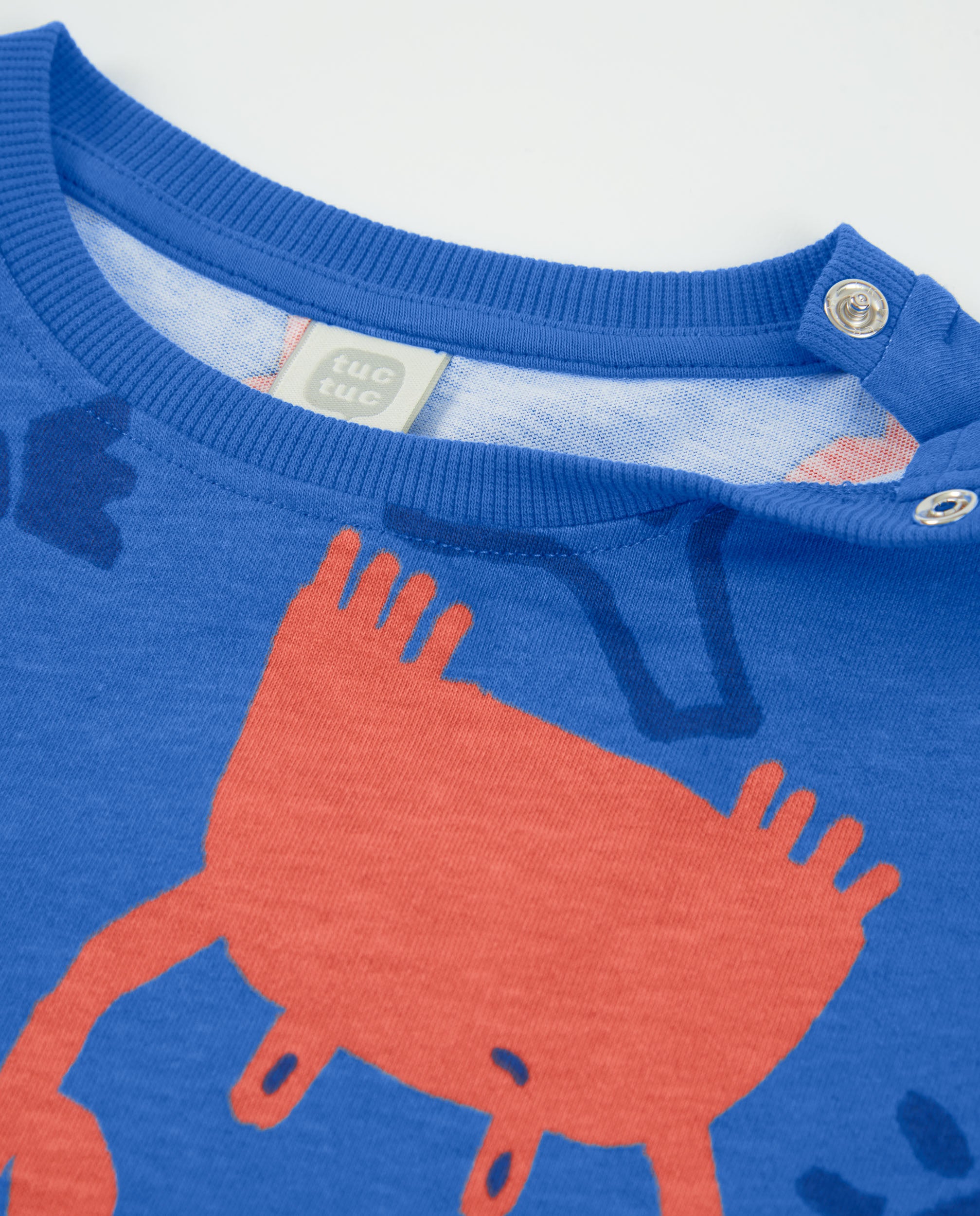 Camiseta de niño de punto y estampado integral marino