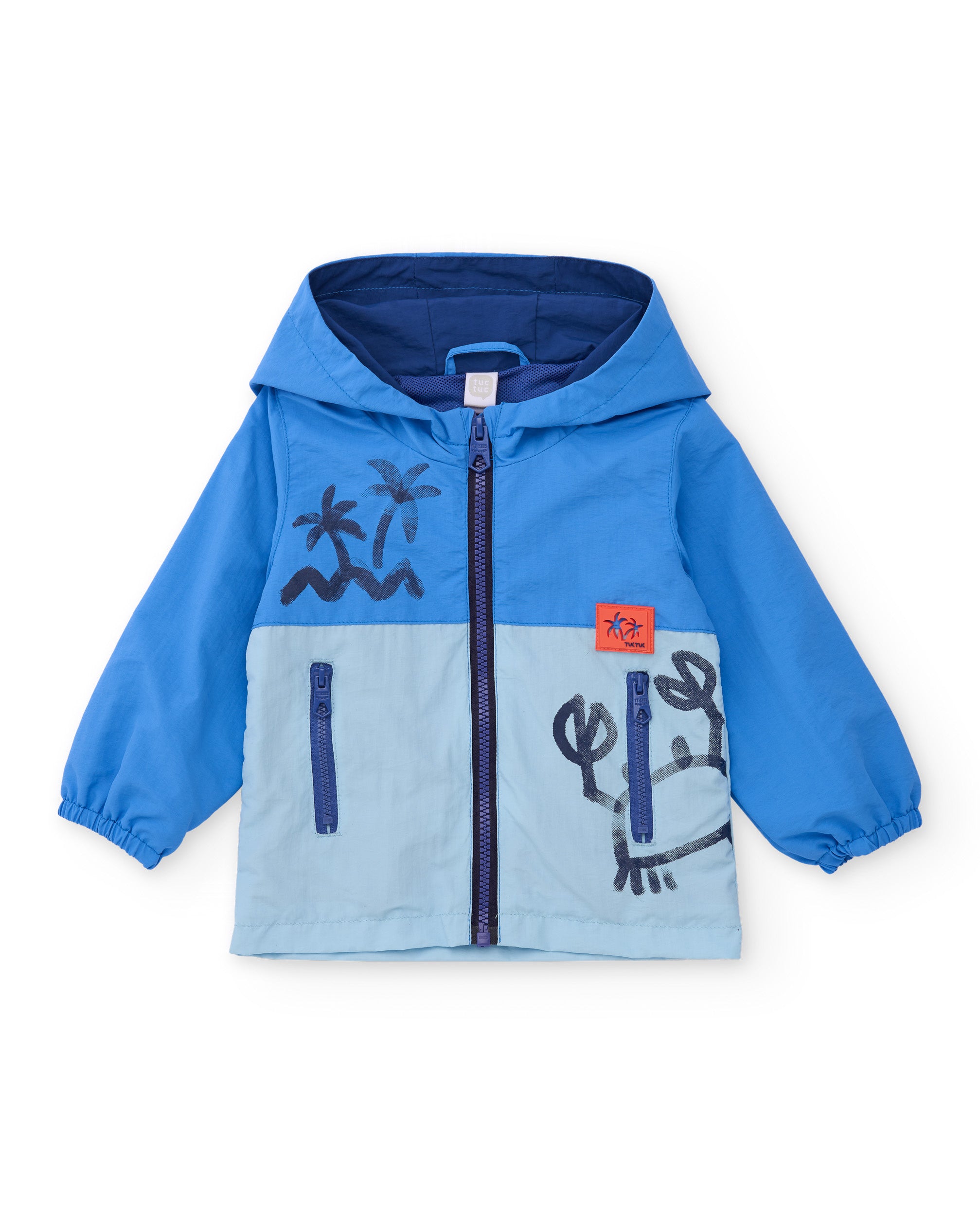 Chaqueta de niño de plana y bolsillos con cremallera