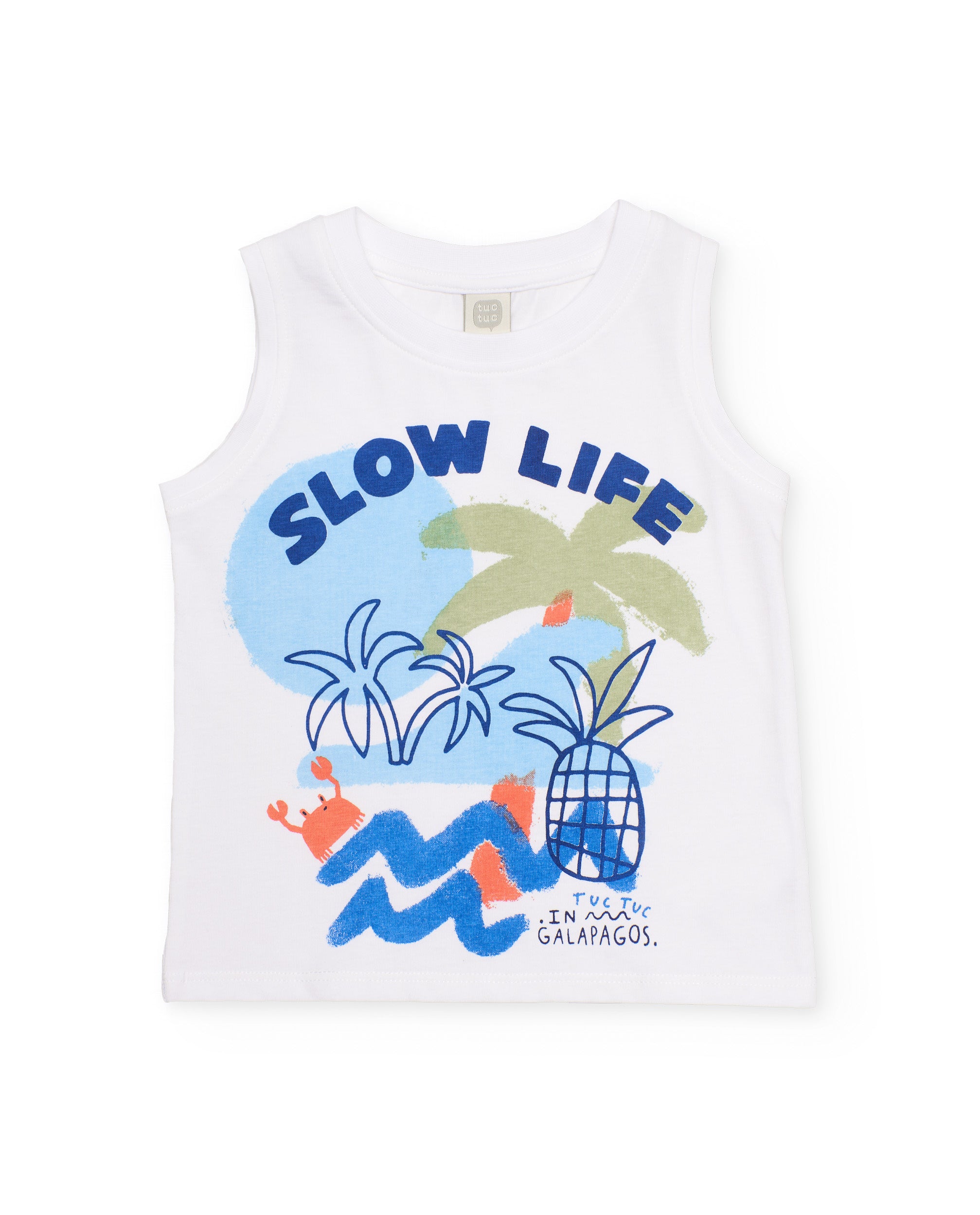 Camiseta de niño de punto y tirantes