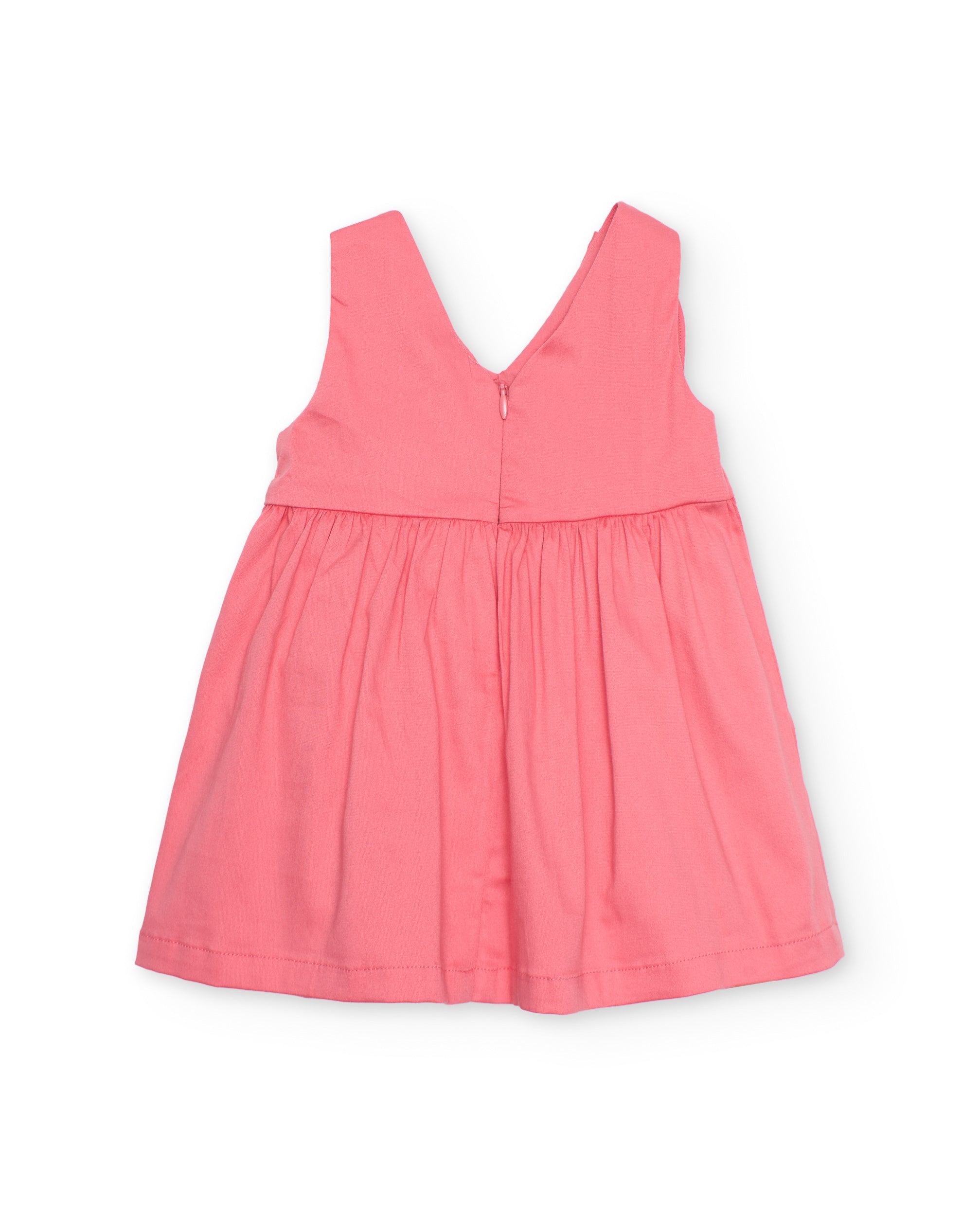Vestido de niña de plana con volante delantero