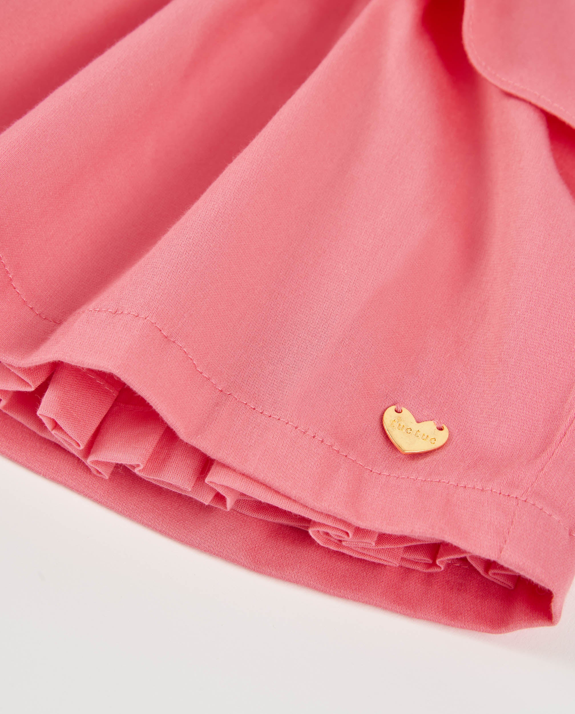 Vestido de niña de plana con volante delantero