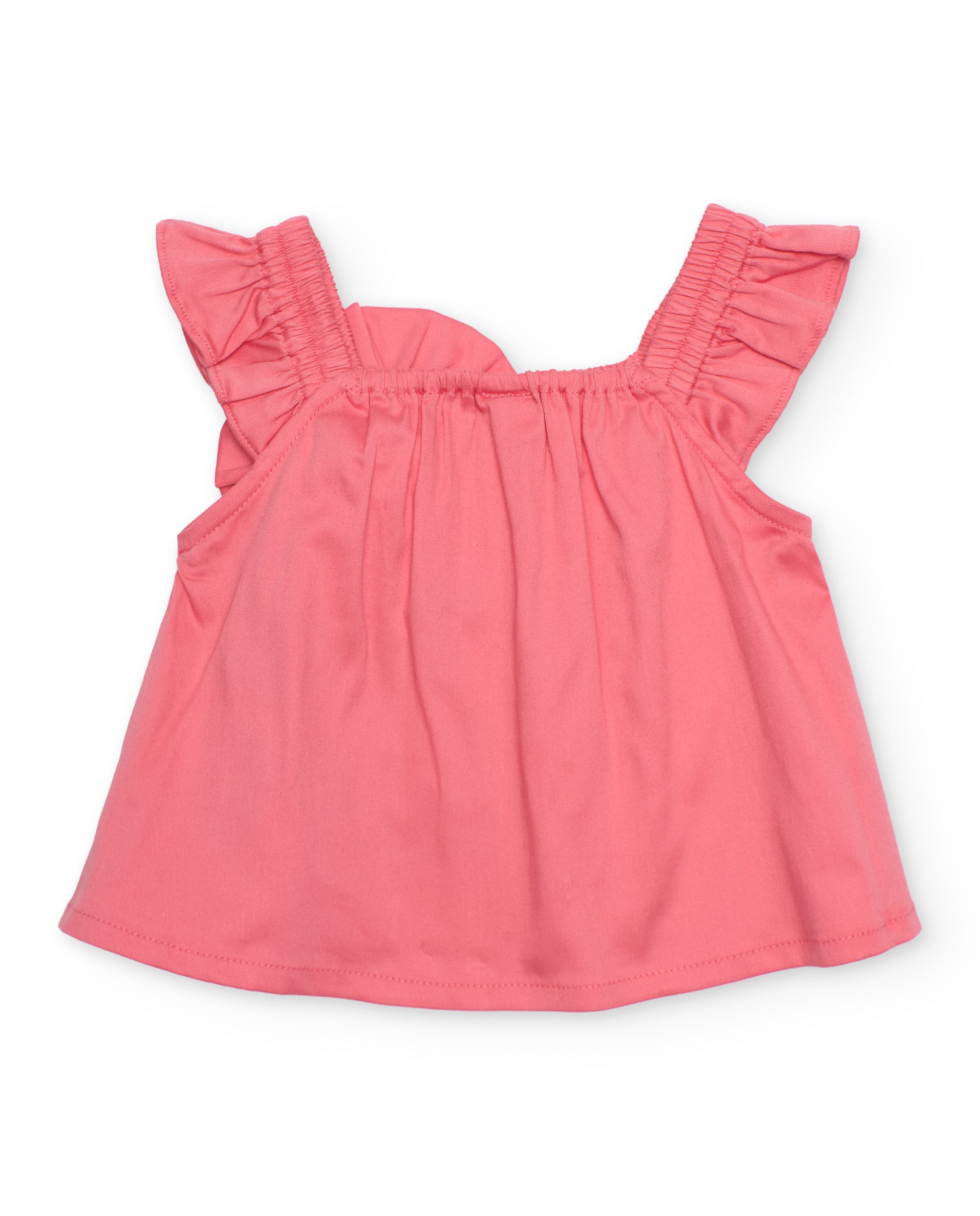 Blusa de niña de plana y gran flor frontal