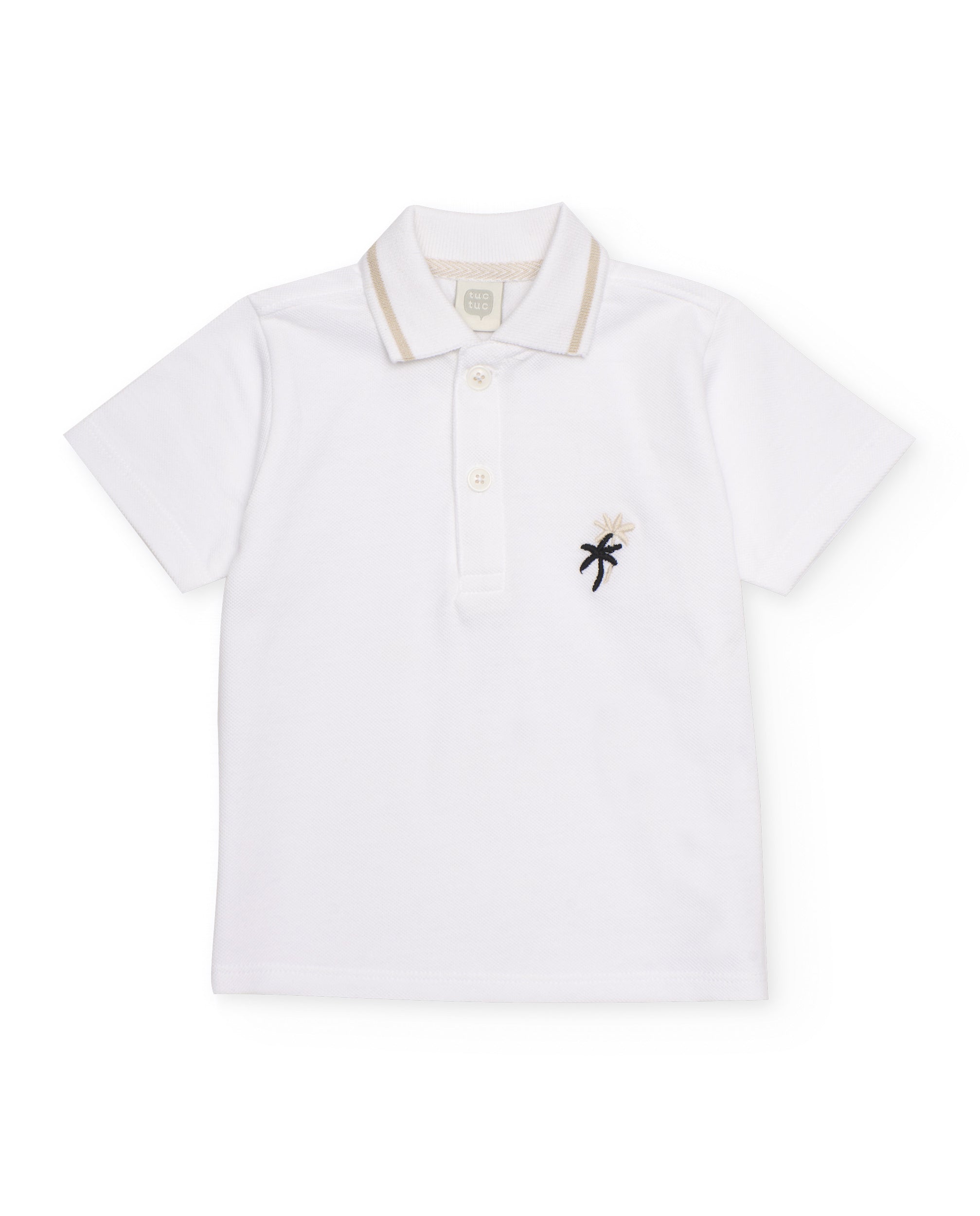 Polo de niño de punto con bordado decorativo