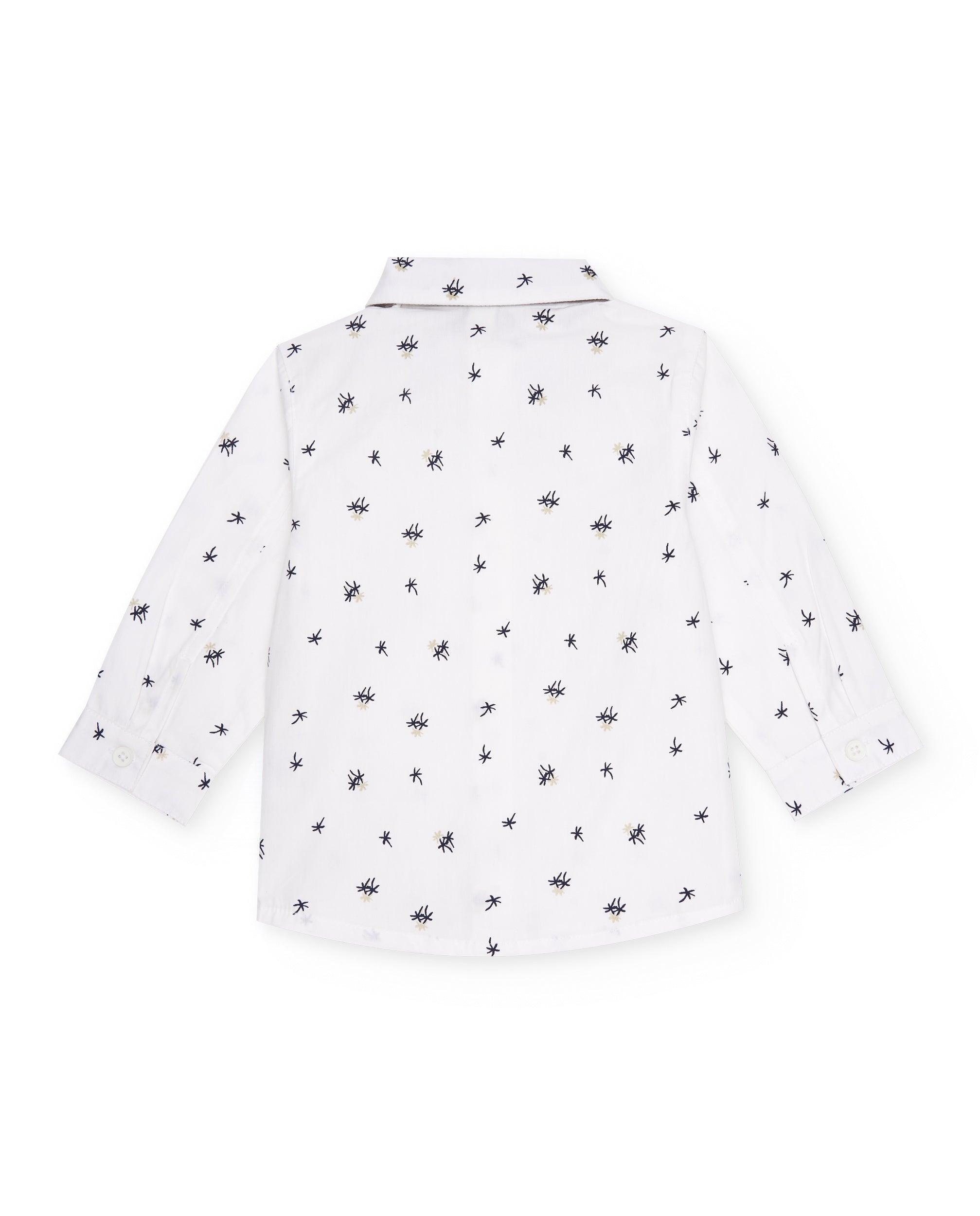 Camisa de niño de plana con pajarita desmontable
