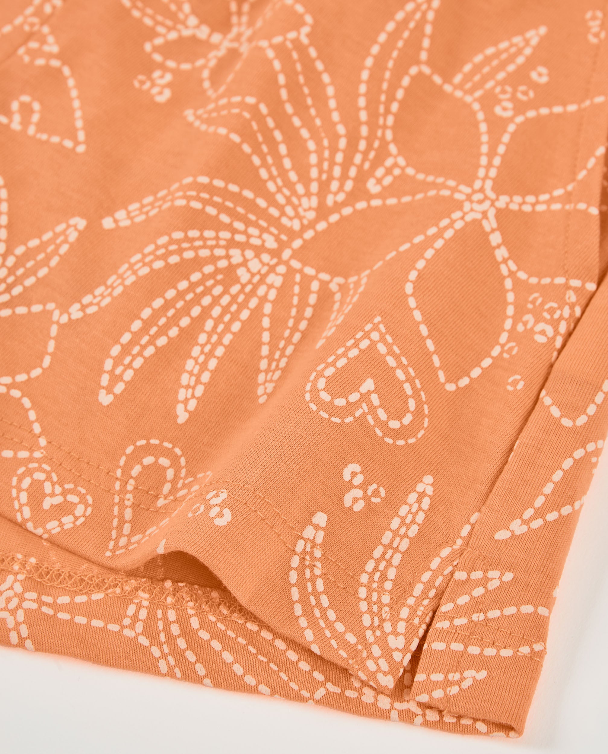 Short de niña de punto con estampado floral