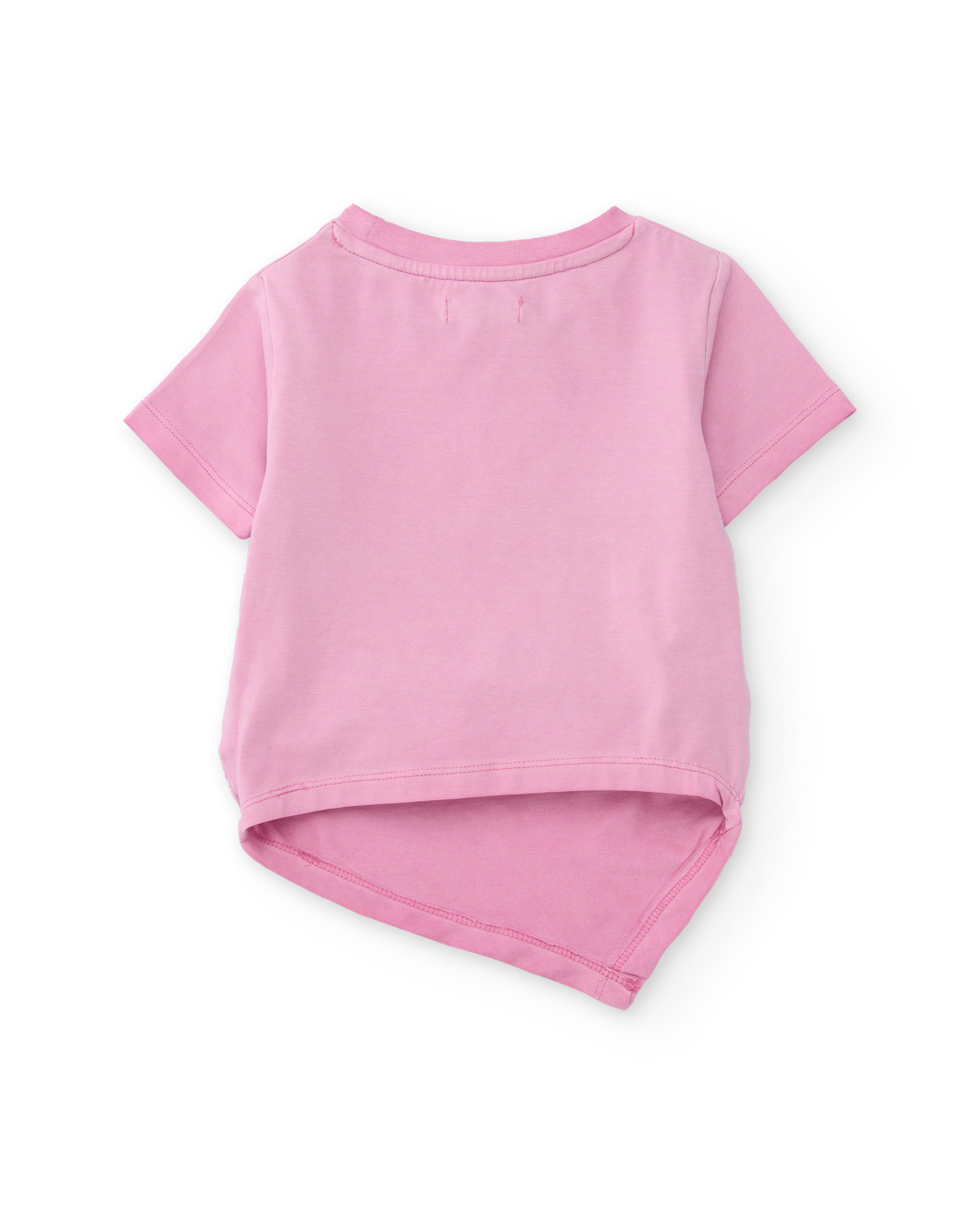 Camiseta de niña de punto con frunces laterales