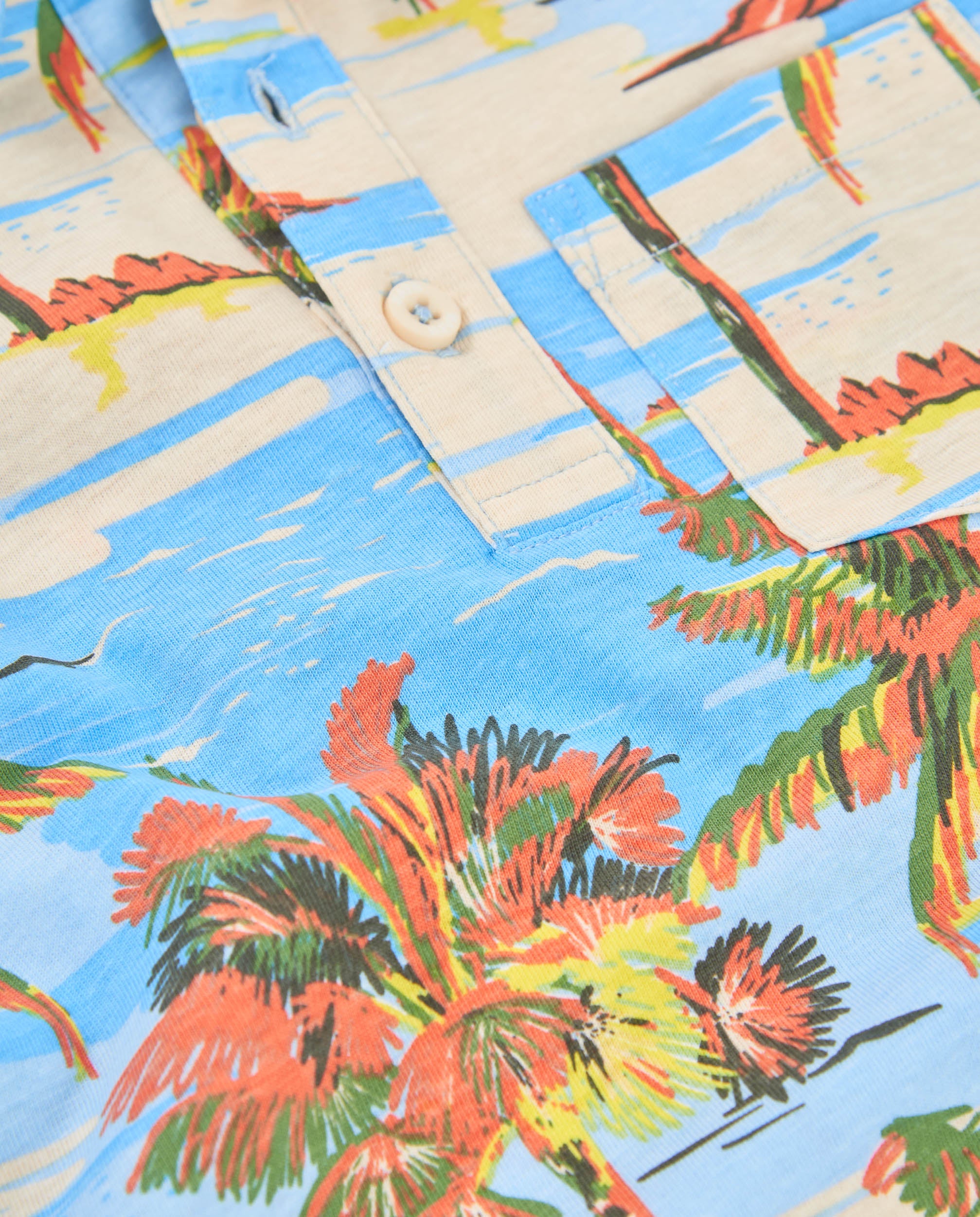 Camiseta de niño de punto con estampado tropical