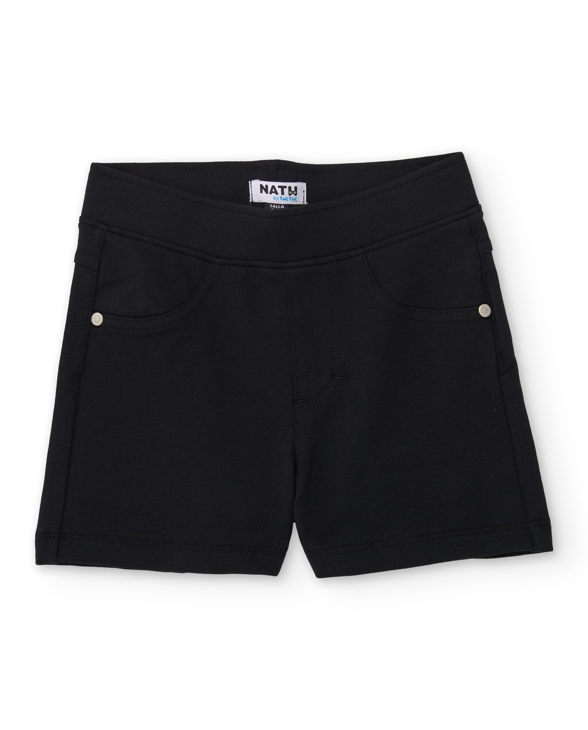 Short de niña de punto y tejido elástico