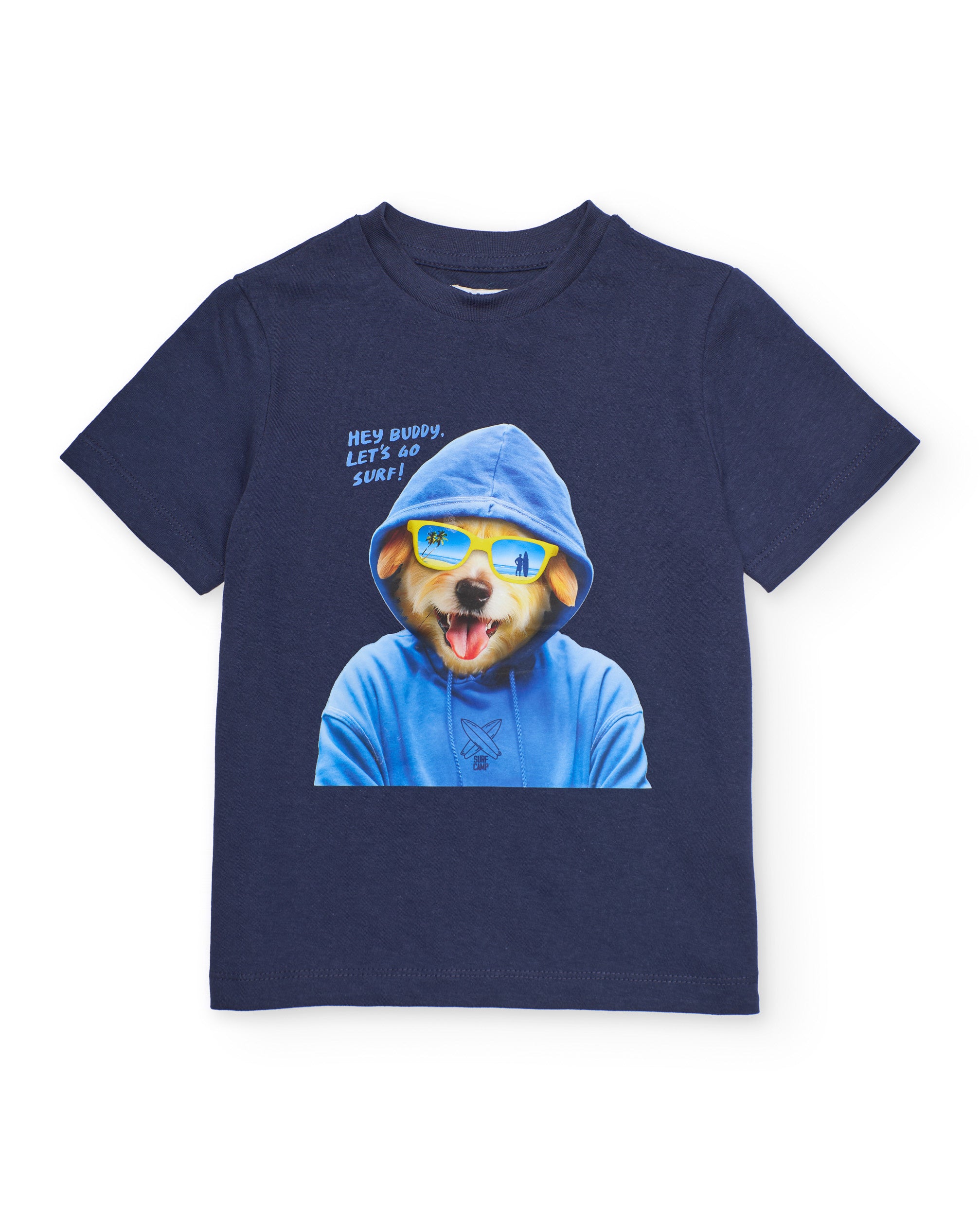 Camiseta de niño de punto con gráfico de perro
